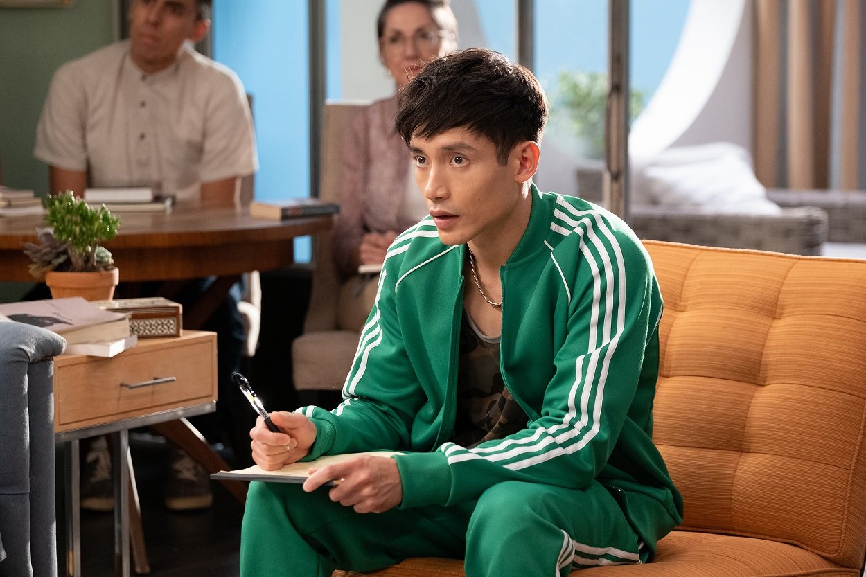 Manny Jacinto in character on The Good Place 
