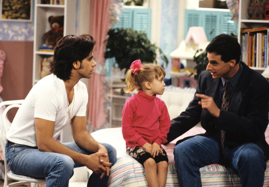 Characters Danny Tanner, Michelle Tanner, and Uncle Jesse of 'Full House'