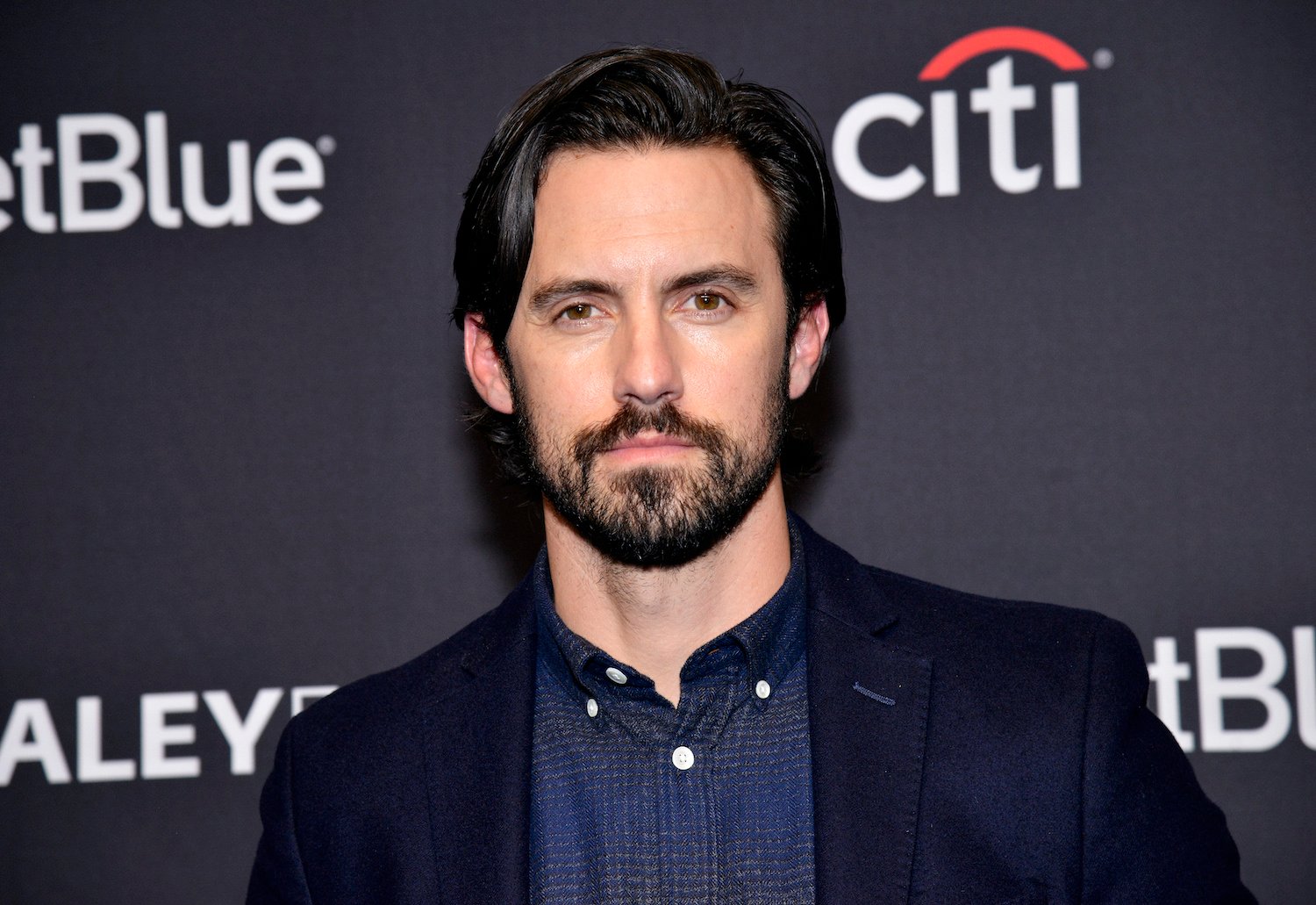 Milo Ventimiglia poses on the red carpet at 2019 PaleyFest LA