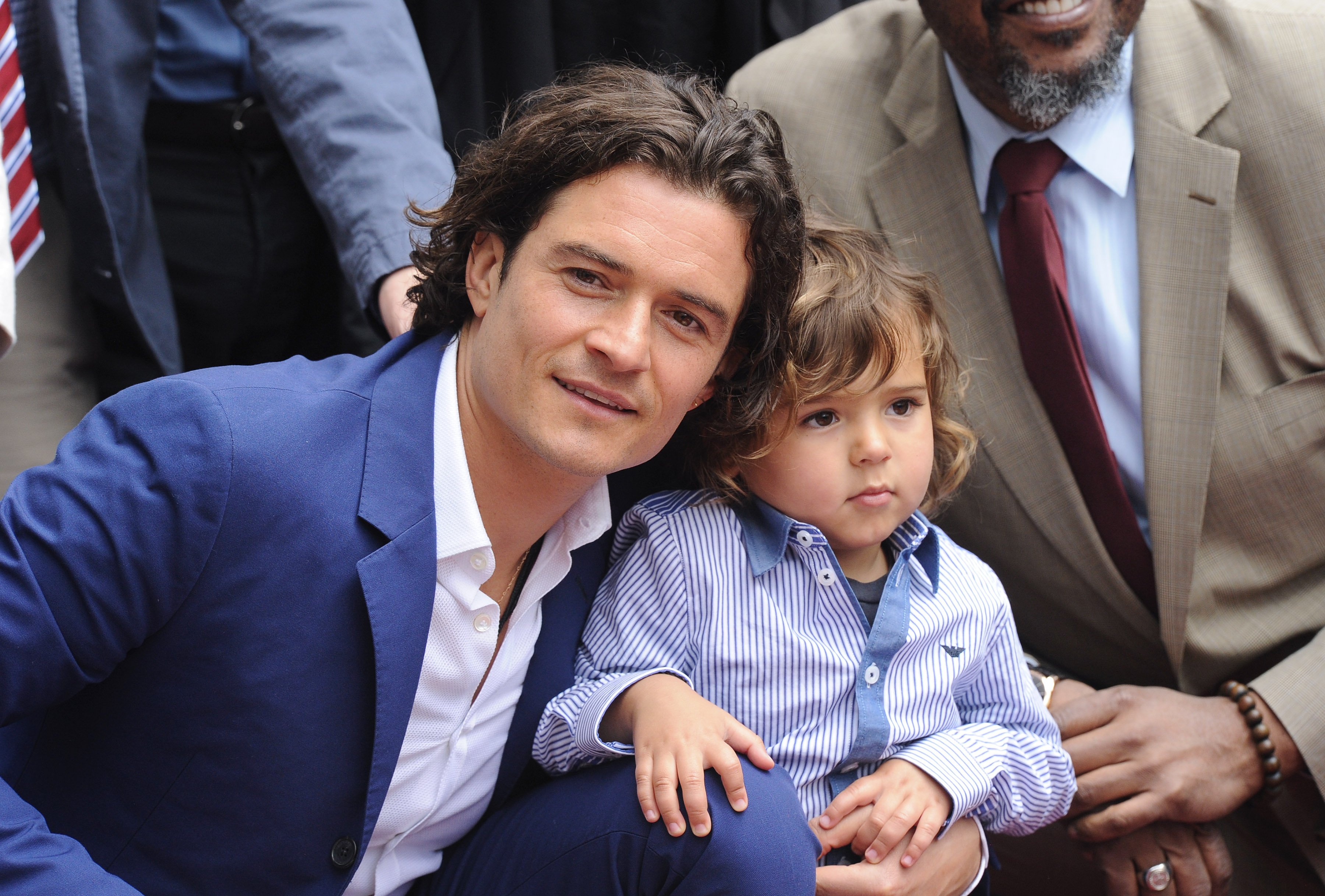 Orlando Bloom with son Flynn
