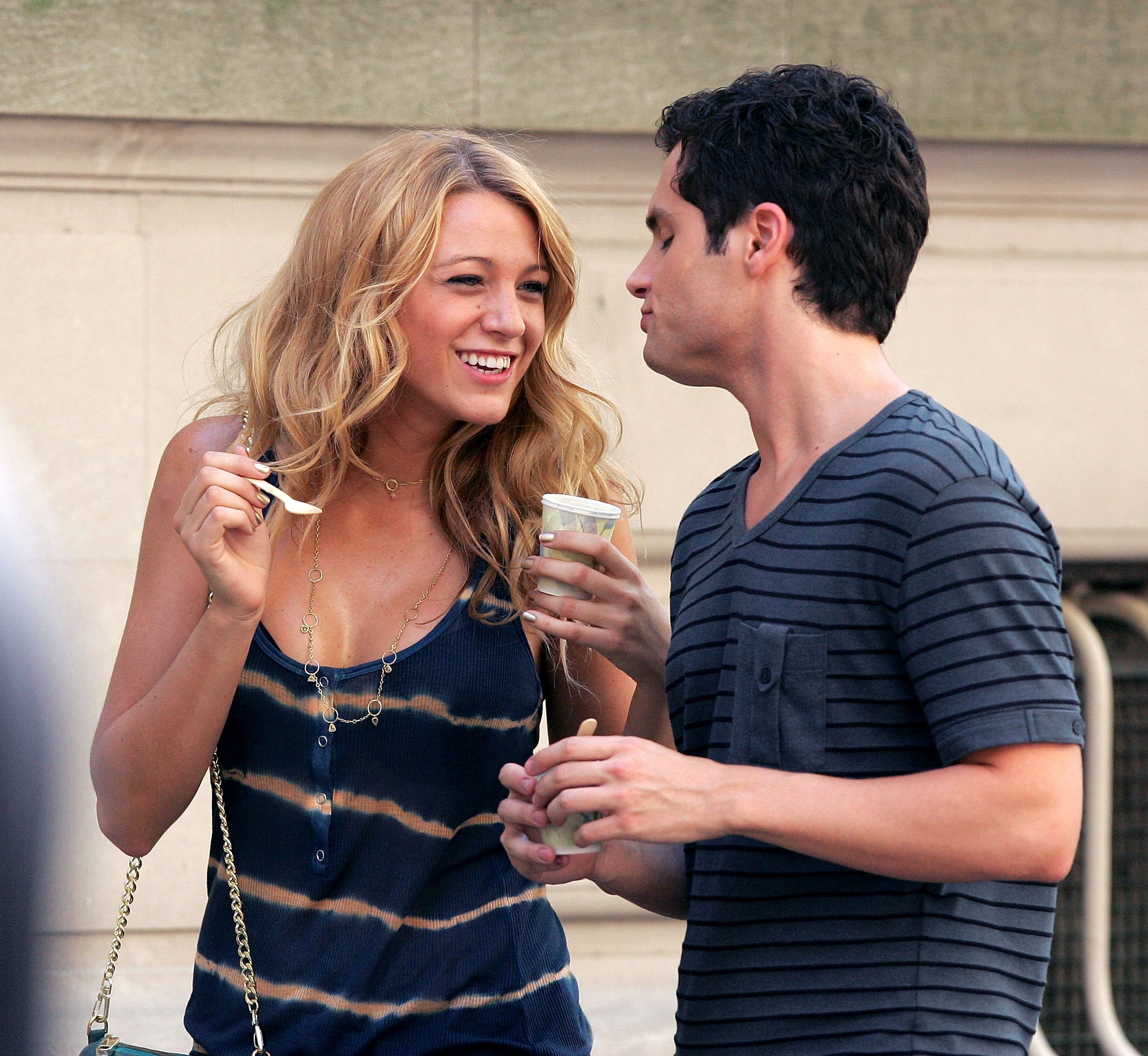 Penn Badgley and Blake Lively