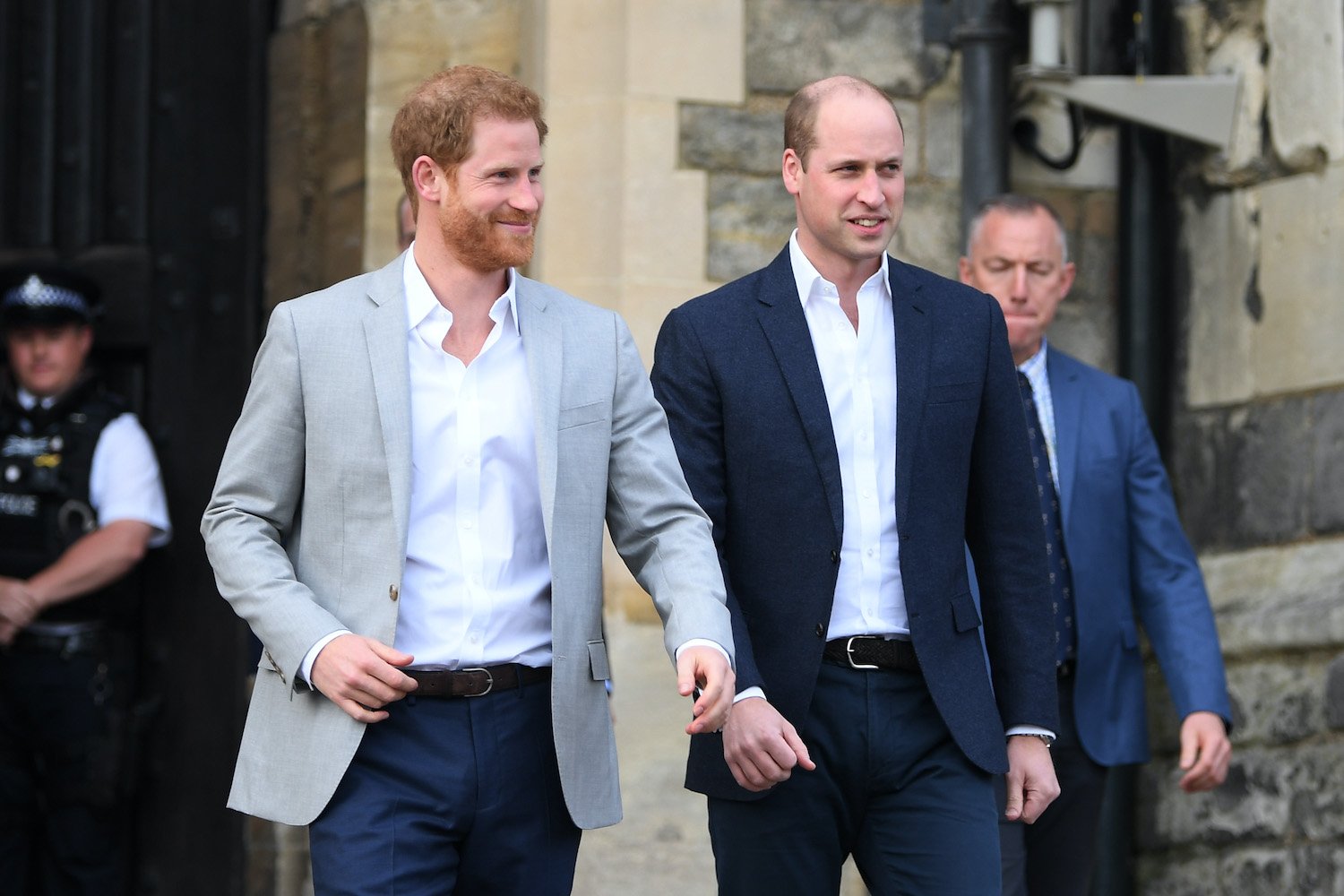 Prince Harry and Prince William take a walkabout before 2018 royal wedding