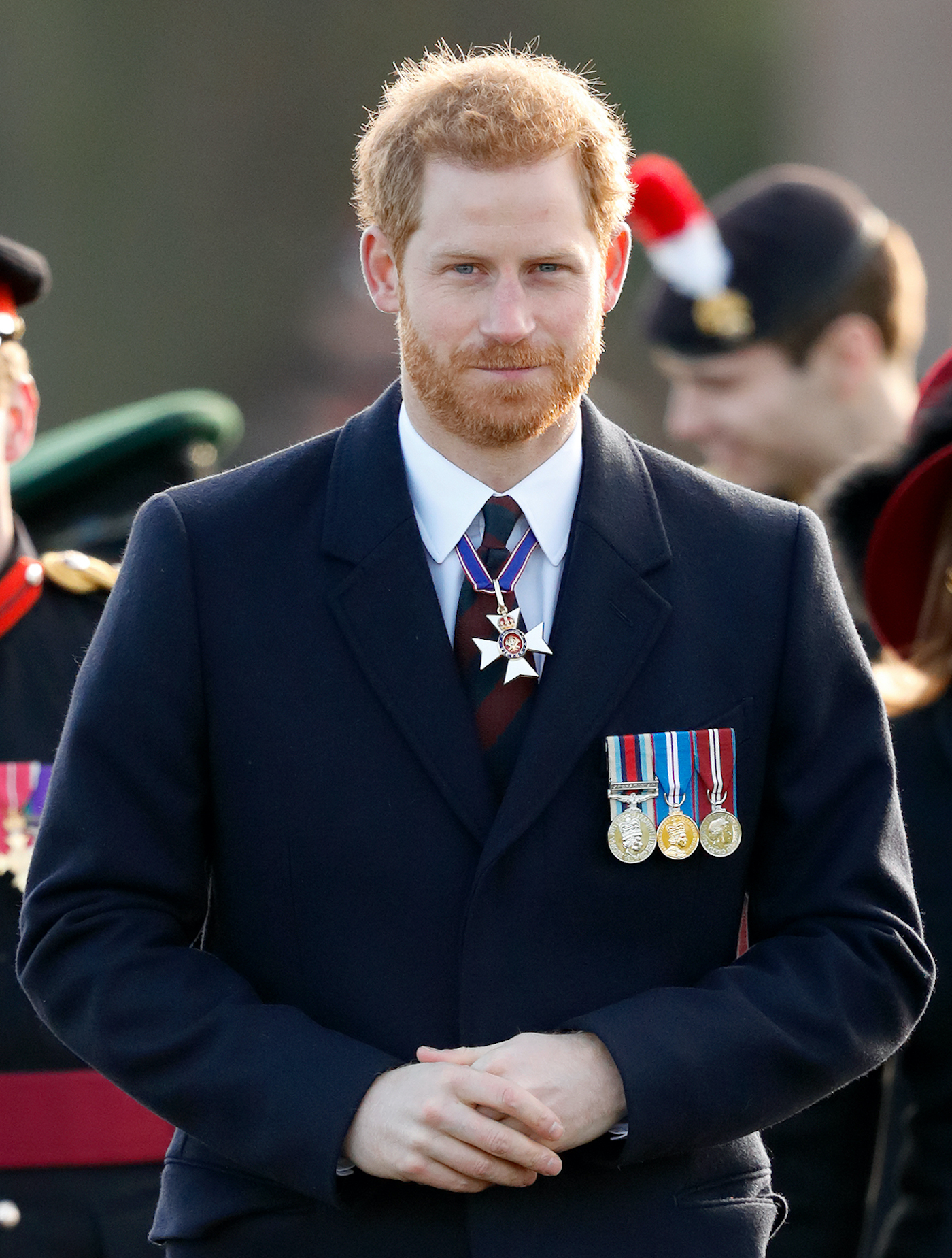 Prince Harry attends the Sovereign's Parade at Sandhurst Military Academy
