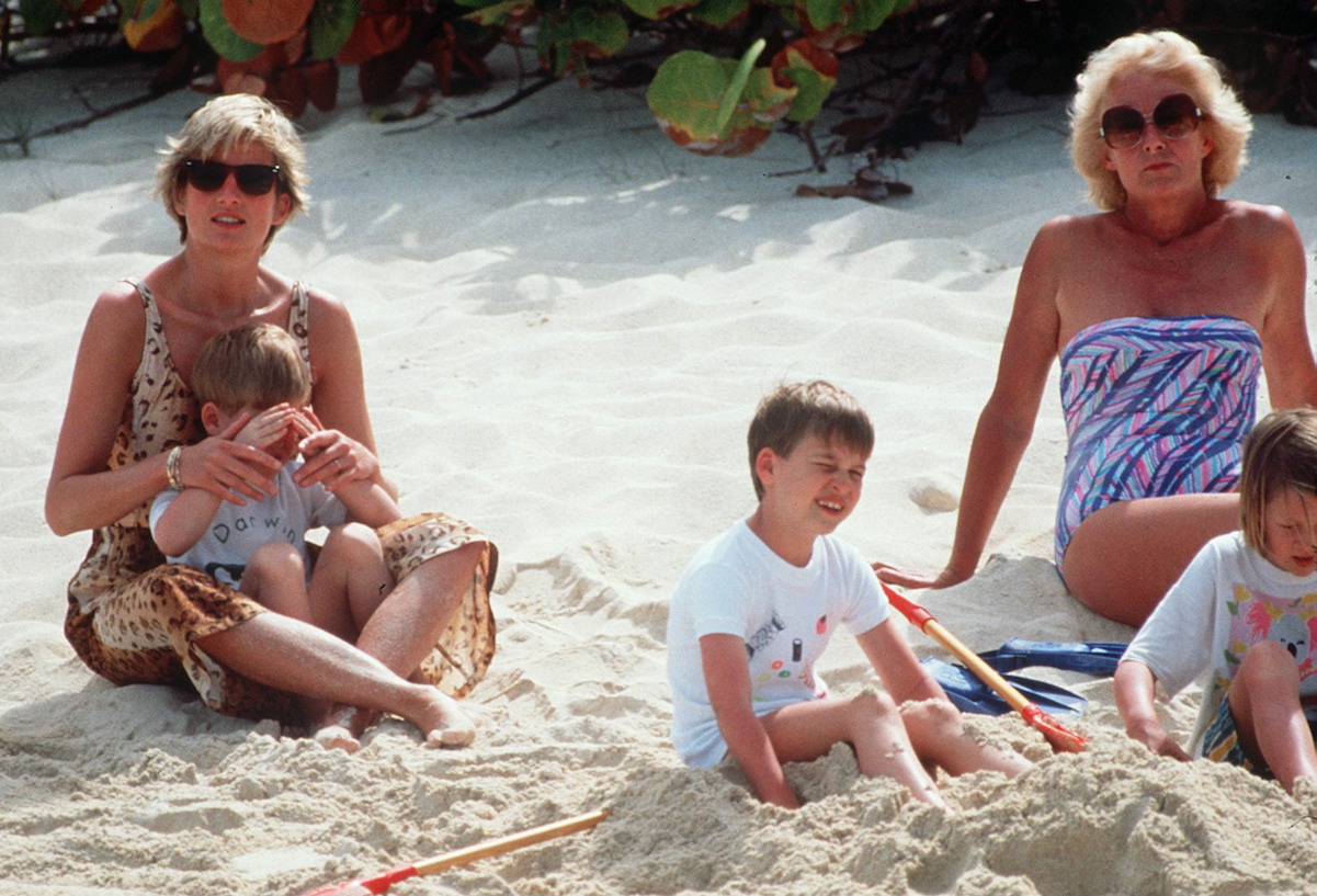 Princess Diana and her mother in the British Virgin Islands in 1990