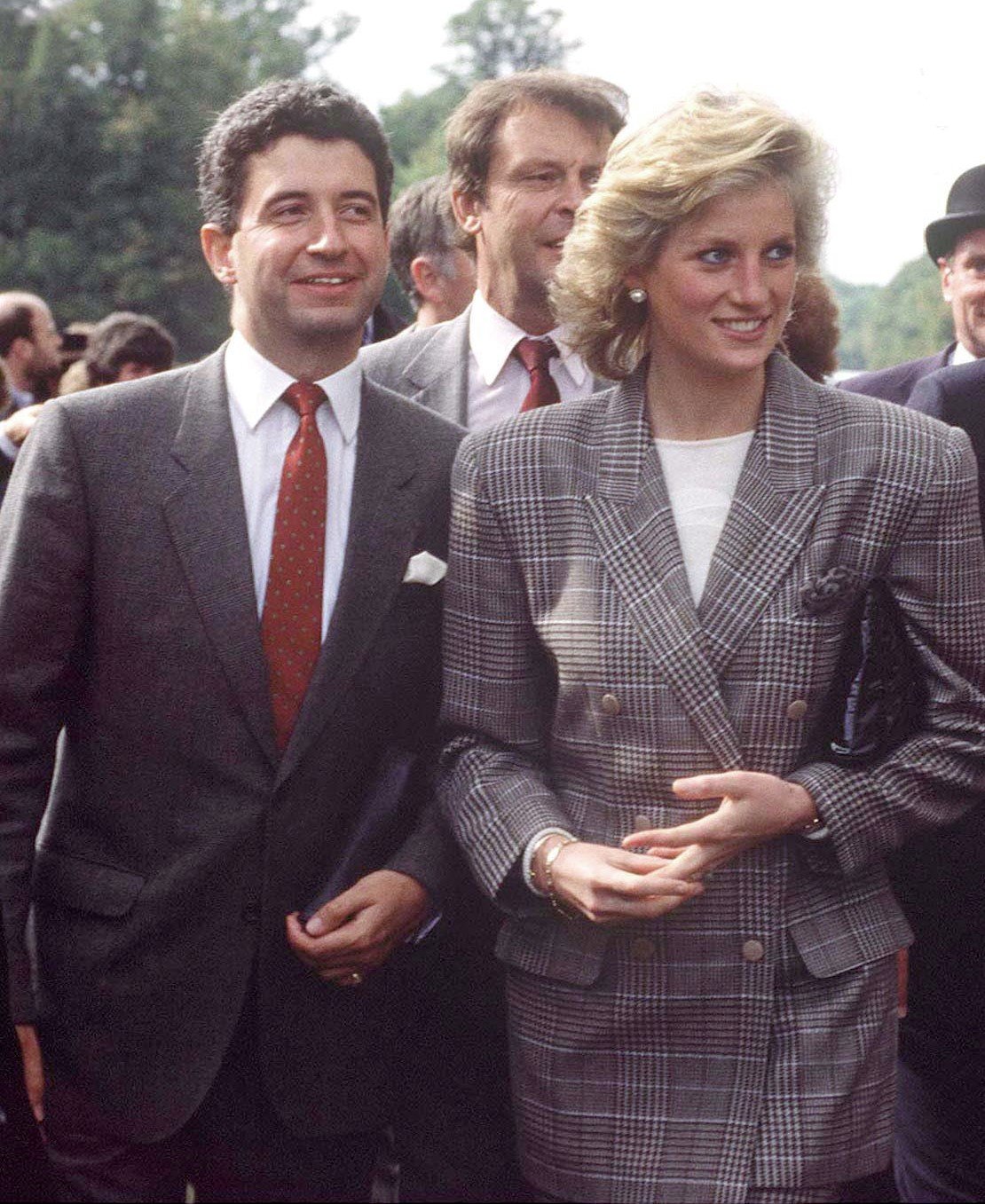Princess Diana with her private secretary Patrick Jephson