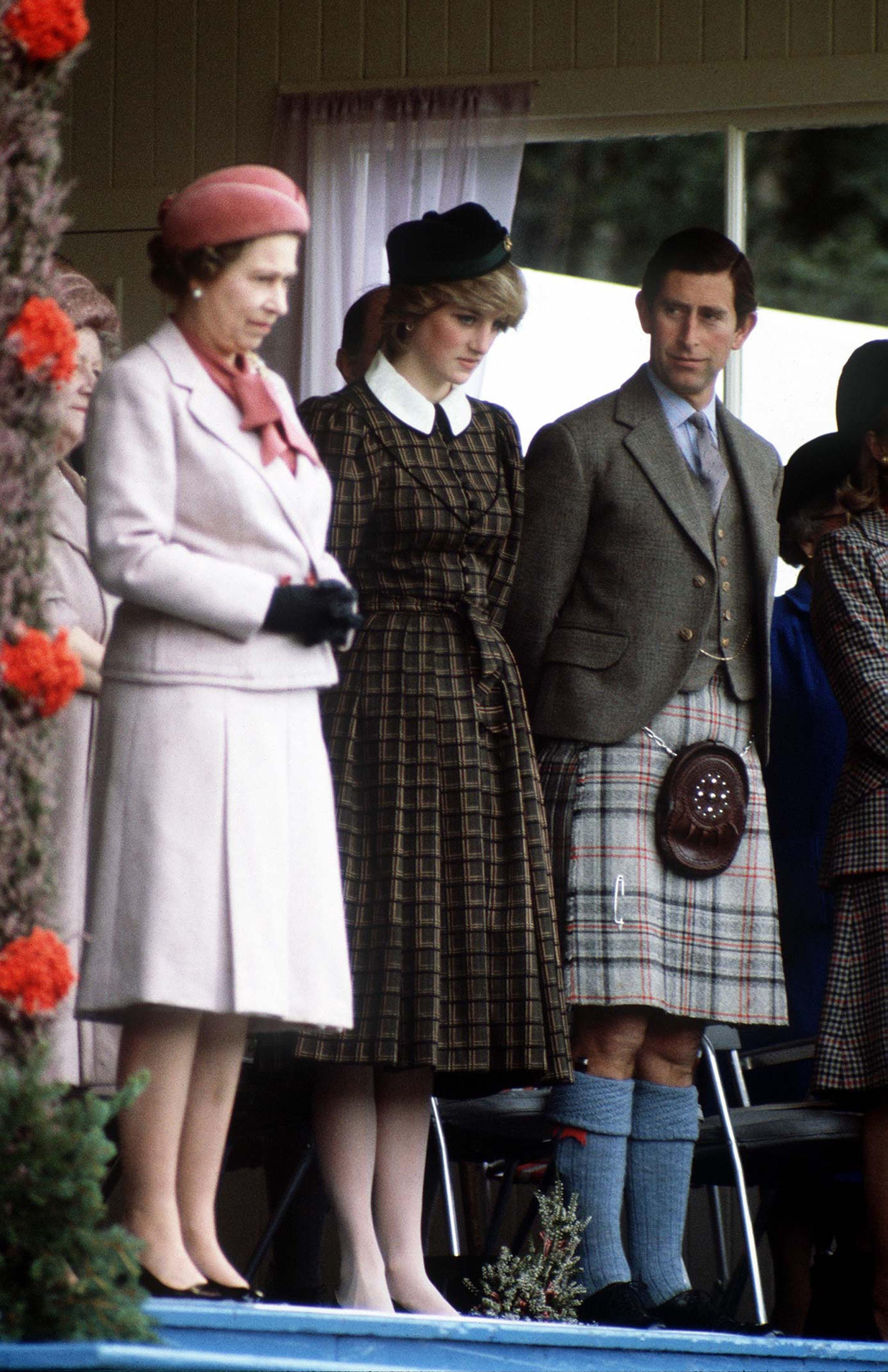 Queen Elizabeth II, Princess Diana, and Prince Charles