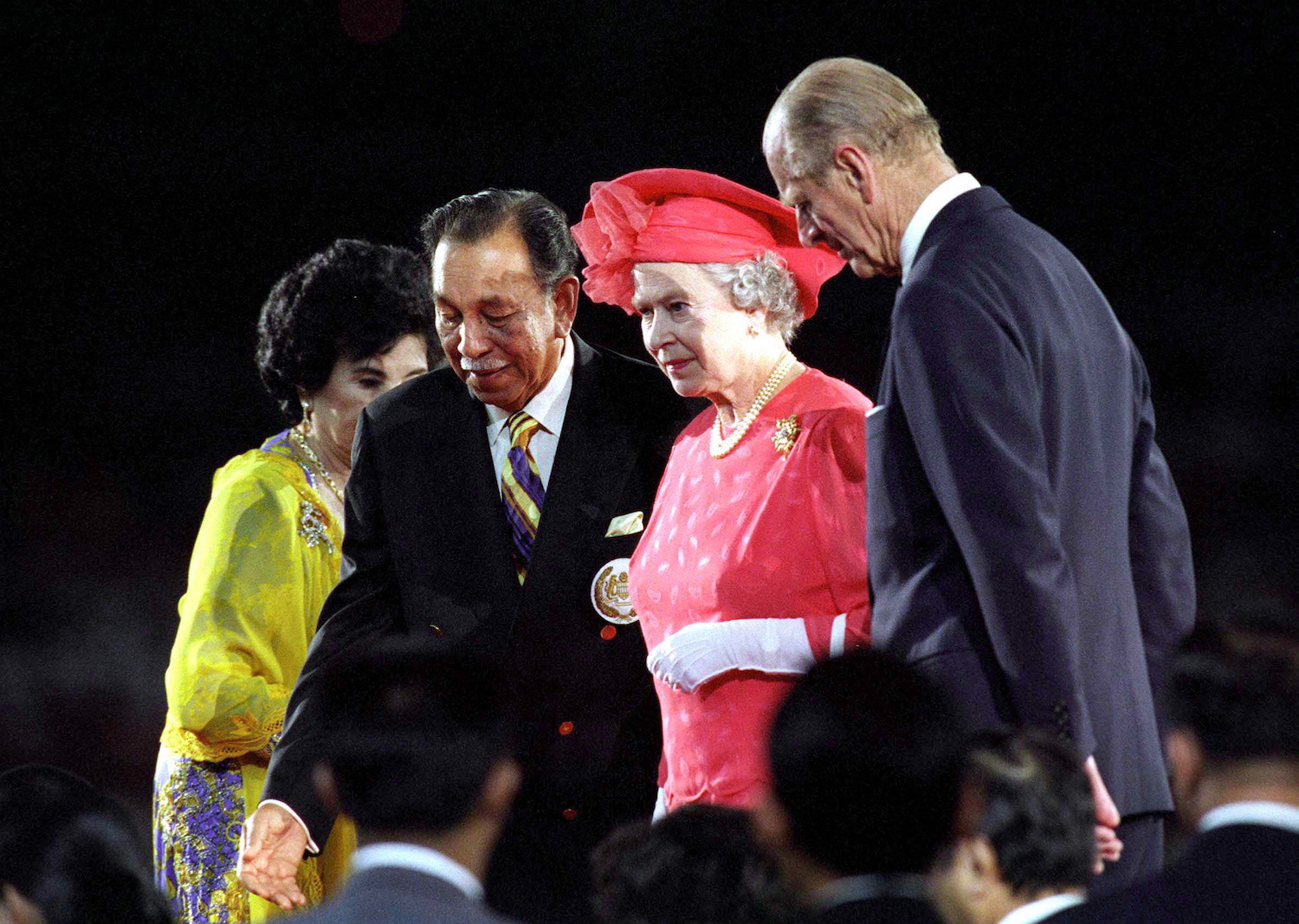Queen Elizabeth II and Prince Philip attend the Commonwealth Games closing ceremony