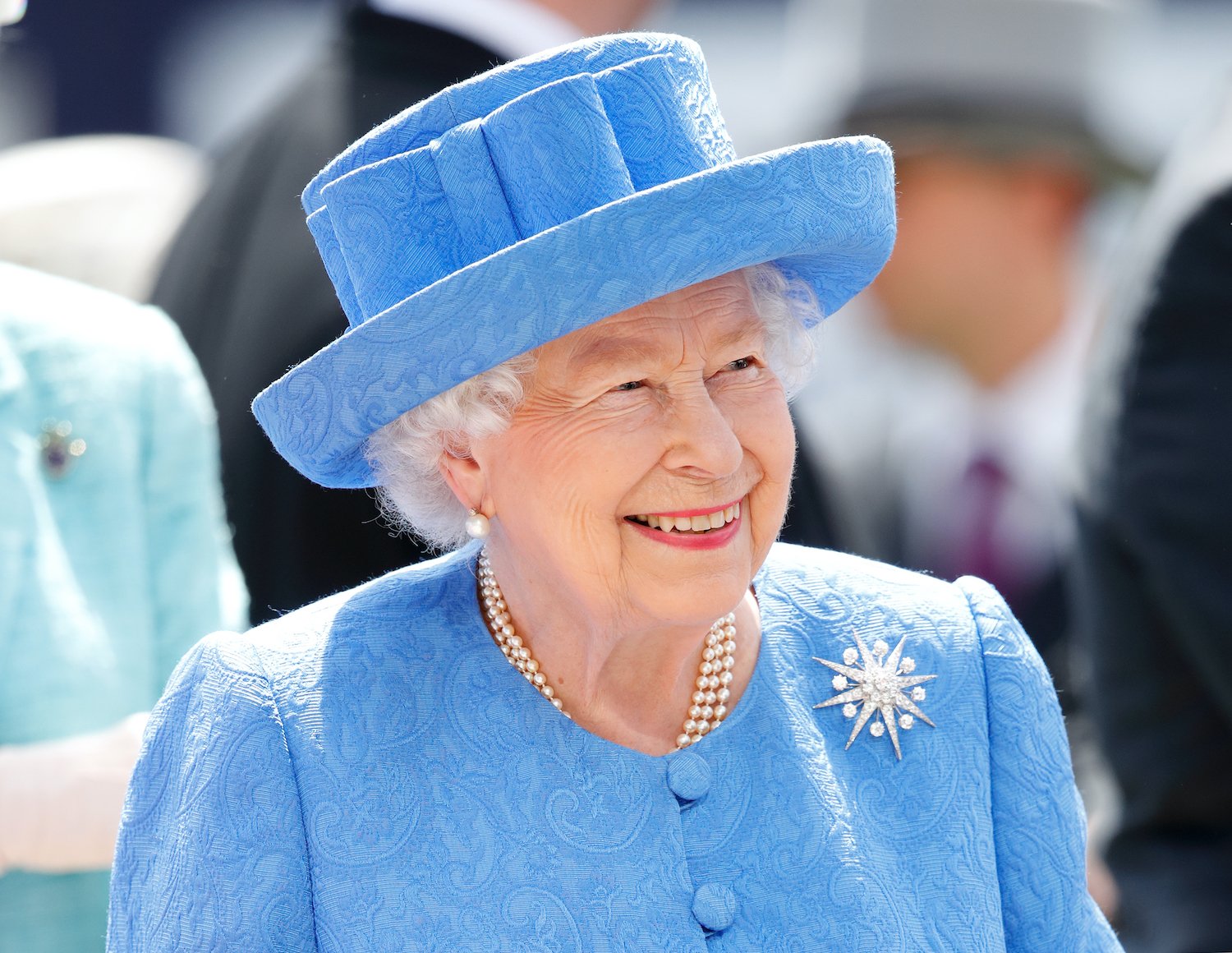 Queen Elizabeth II attends the Epsom Derby Festival in 2019