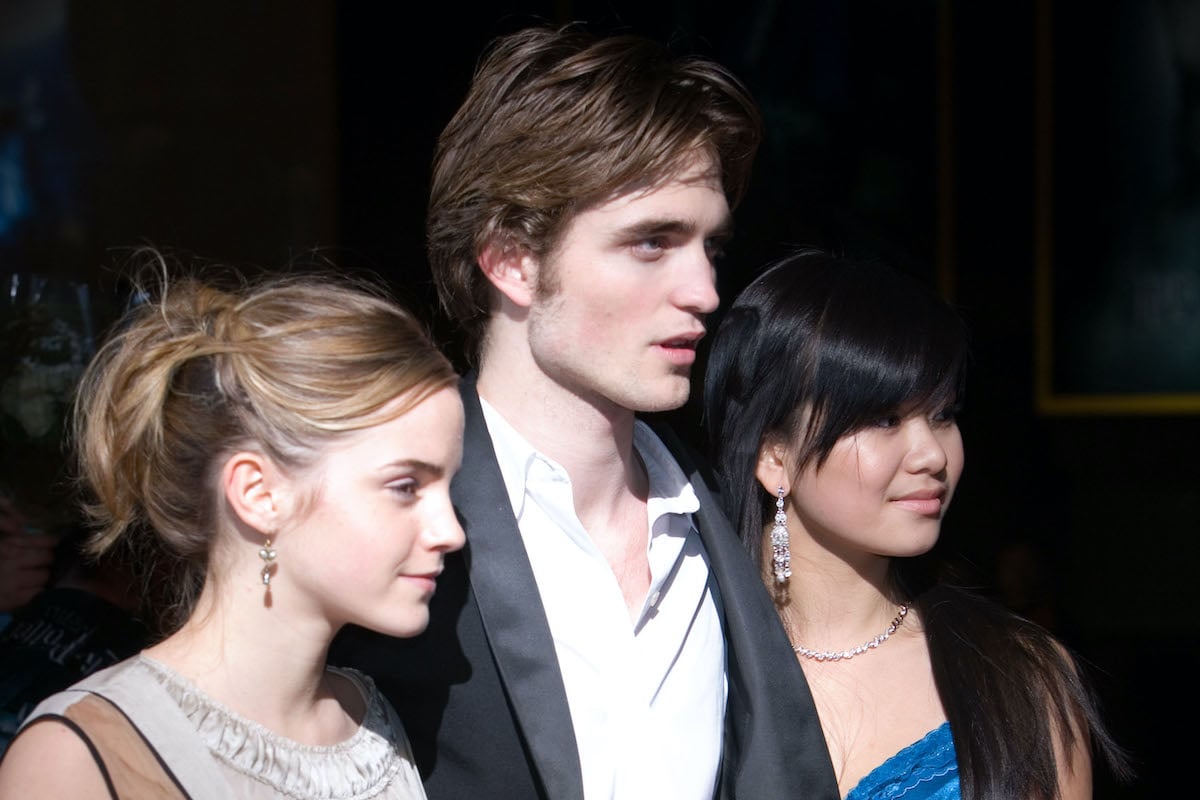 Emma Watson, Robert Pattinson แ ล ะ Katie Leung ใ น ง า น 'Harry Potte...