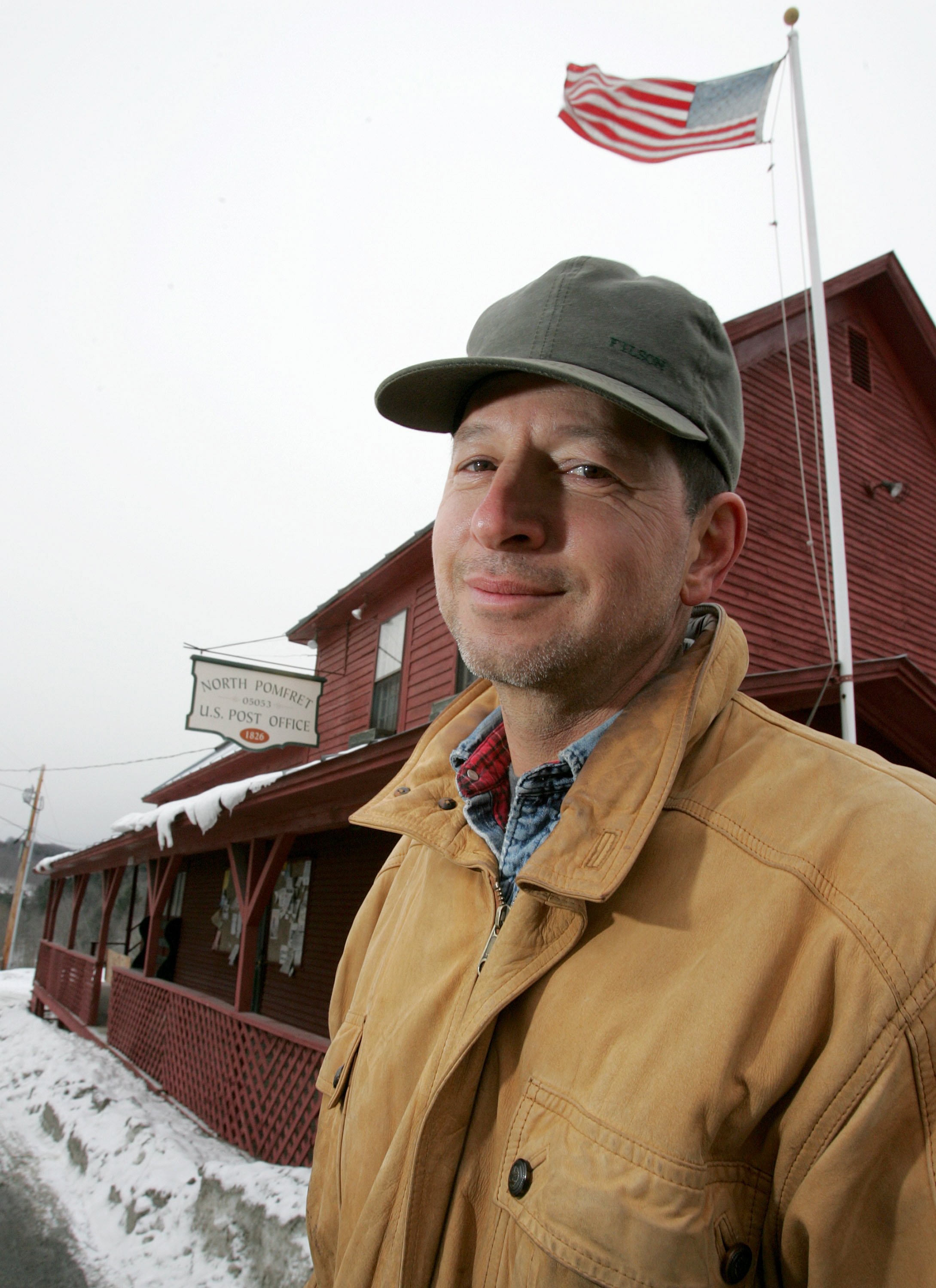 Ron Galotti gets his mail at the North Pomfret Post Office January 19, 2005