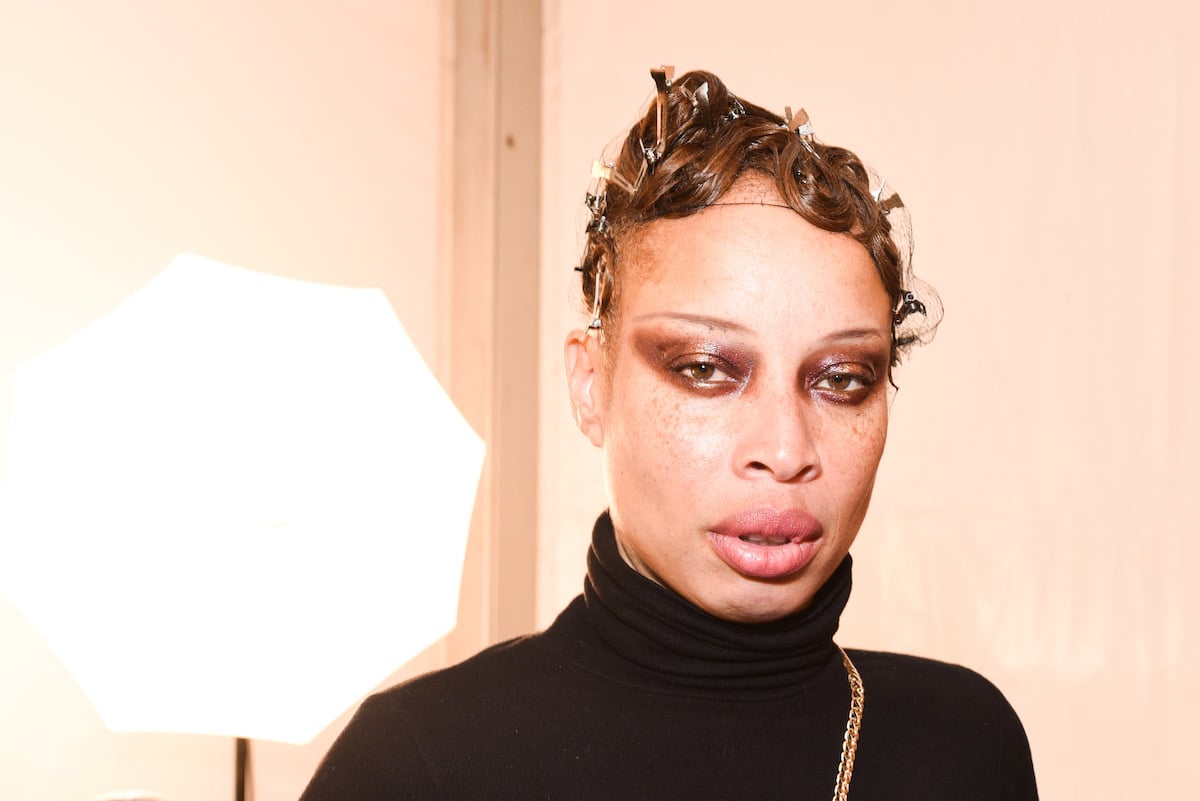 Stacey McKenzie backstage at New York Fashion Week 2017