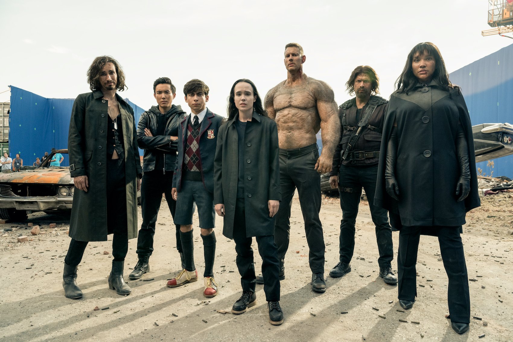 ROBERT SHEEHAN, JUSTIN H. MIN, AIDAN GALLAGHER, ELLEN PAGE, TOM HOPPER, DAVID CASTAÑEDA, and EMMY RAVER-LAMPMAN