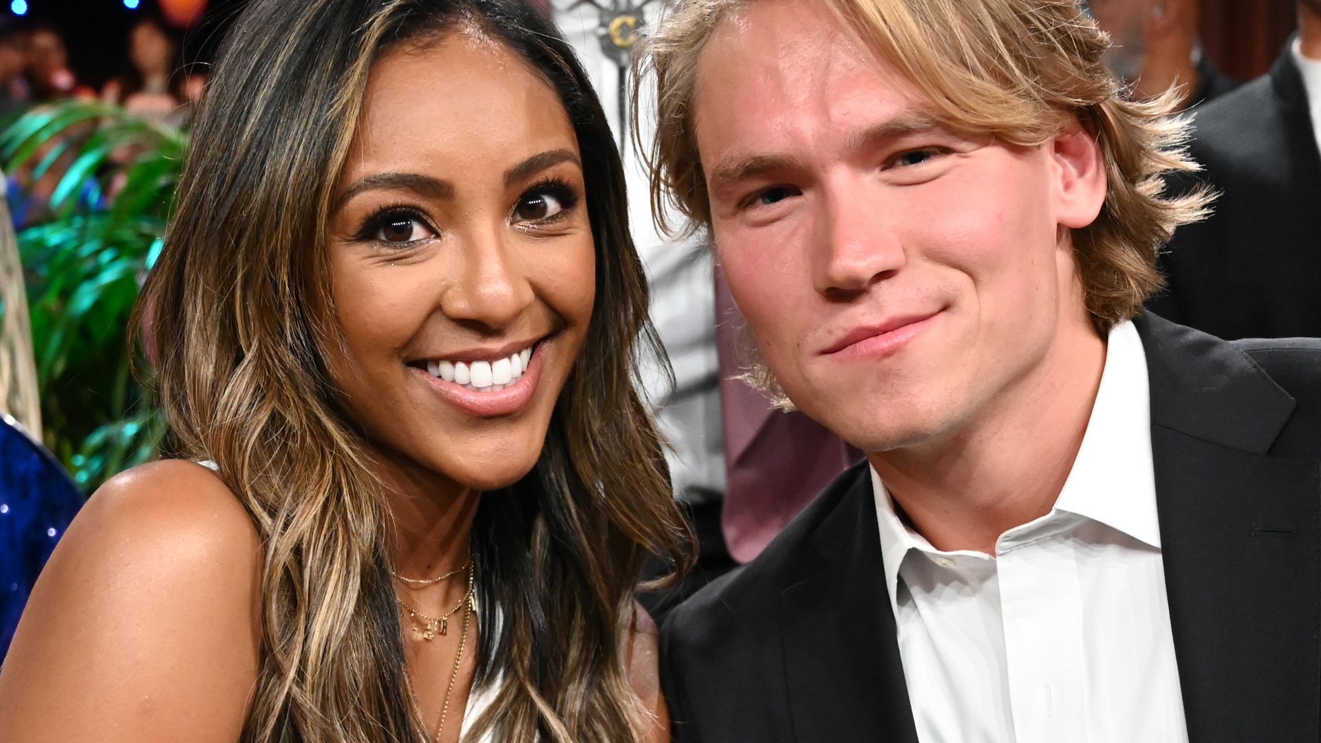 Tayshia Adams and John Paul Jones at the 'Bachelor in Paradise' Season 6 reunion in 2019