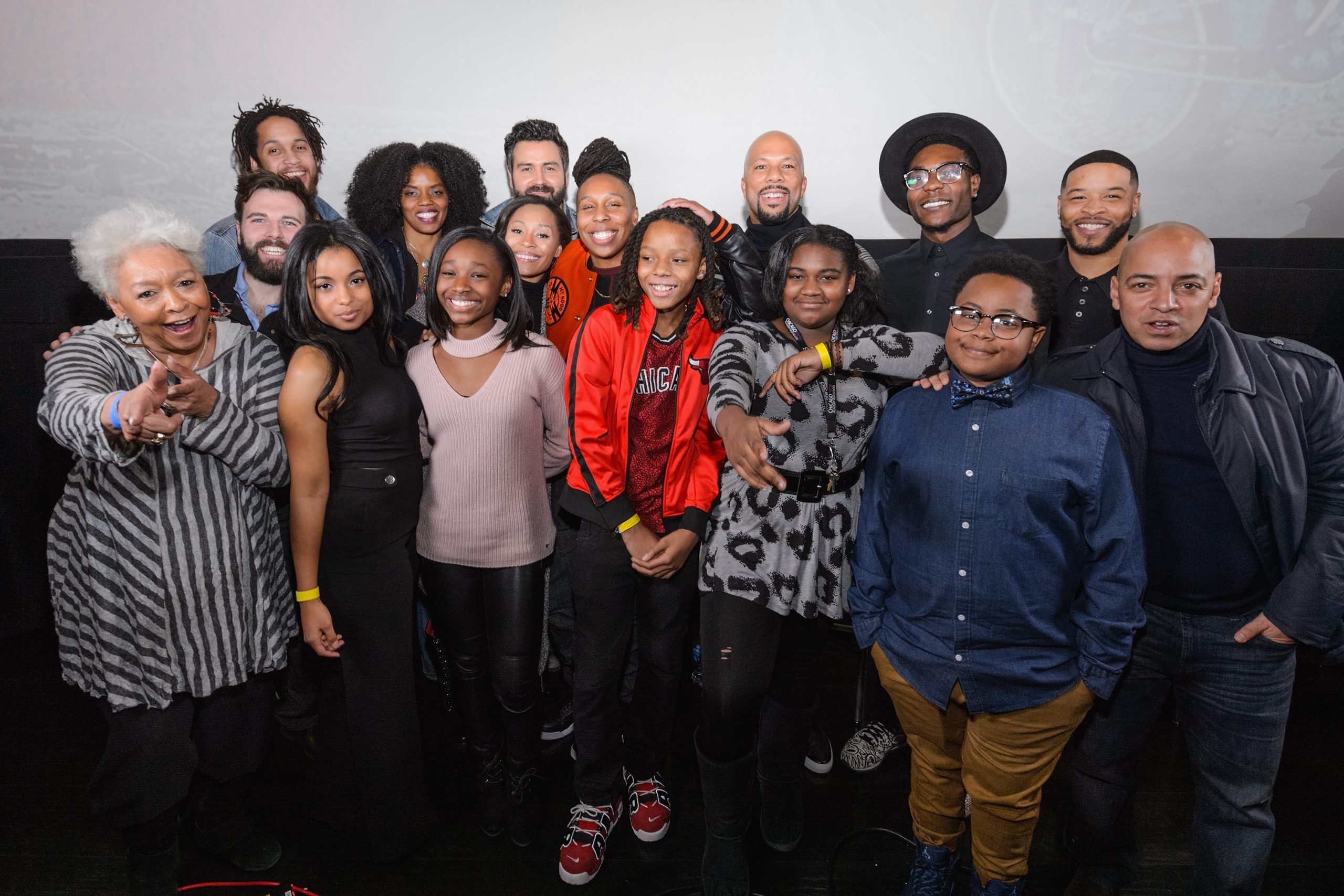Cast members attends the Q&A during an advance screening of Showtime's 'The Chi' on Chicago's South Side