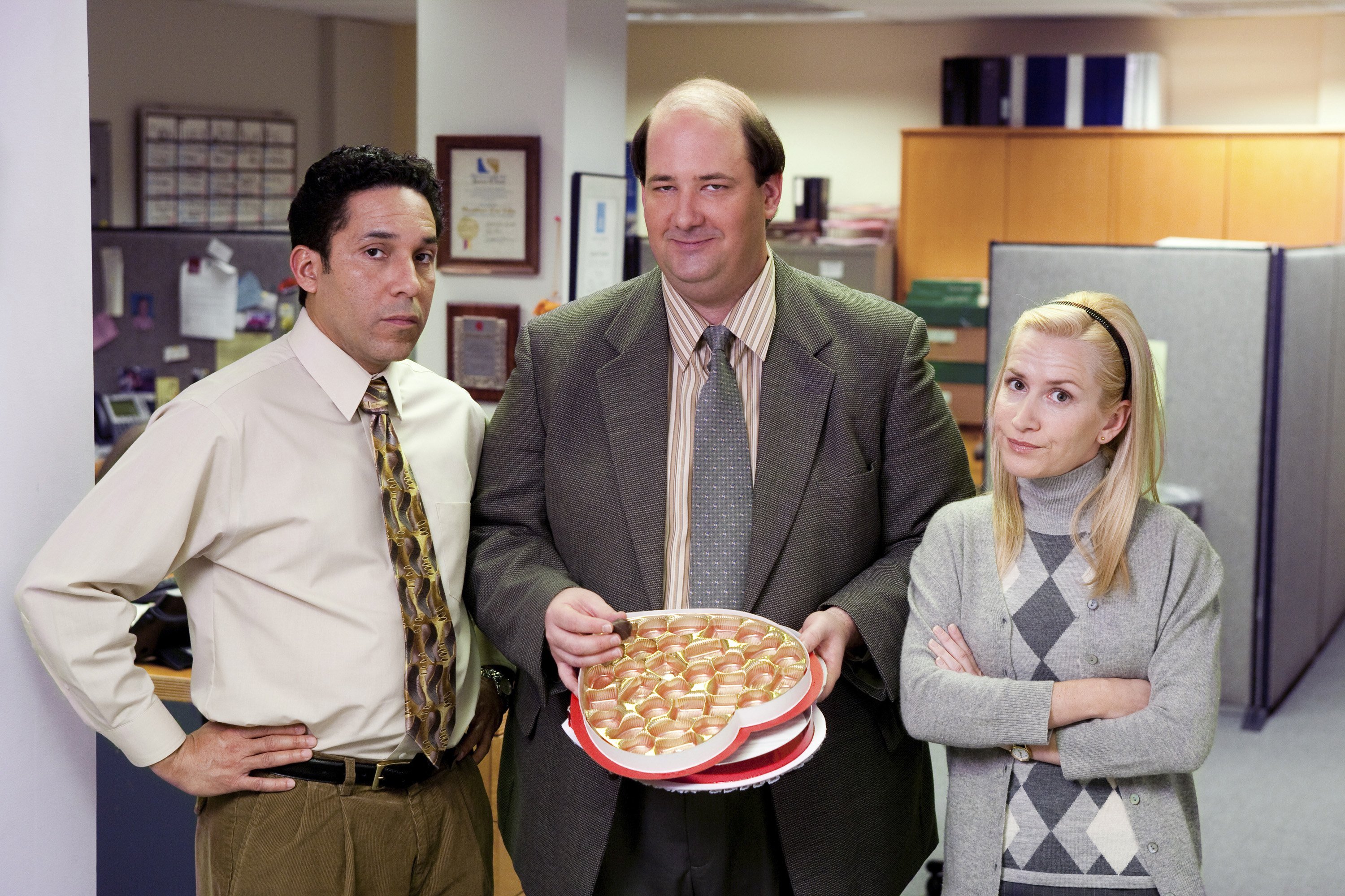 Oscar Nunez, Brian Baumgartner, and Angela Kinsey