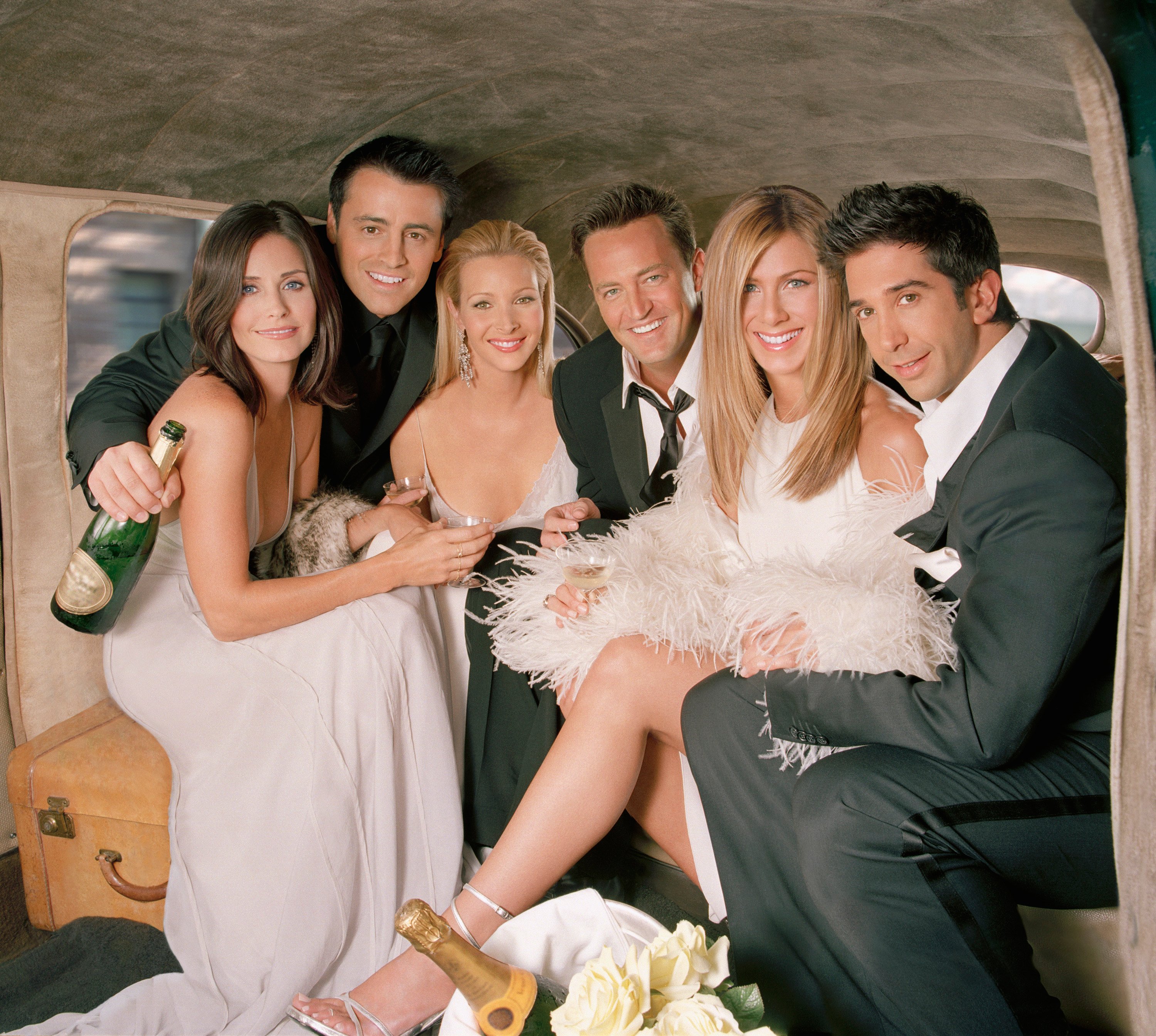 Courteney Cox, Matt LeBlanc, Lisa Kudrow, Matthew Perry, Jennifer Aniston, and David Schwimmer