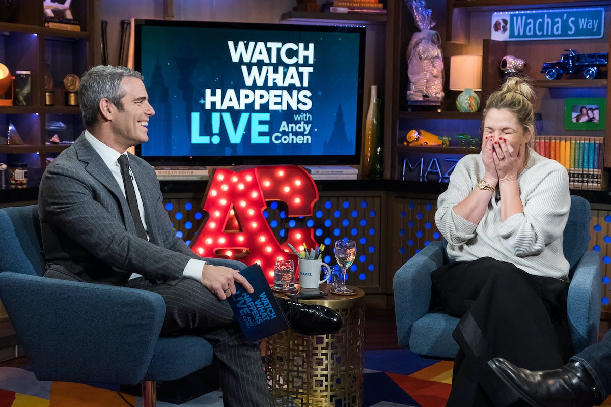 Drew Barrymore and Andy Cohen