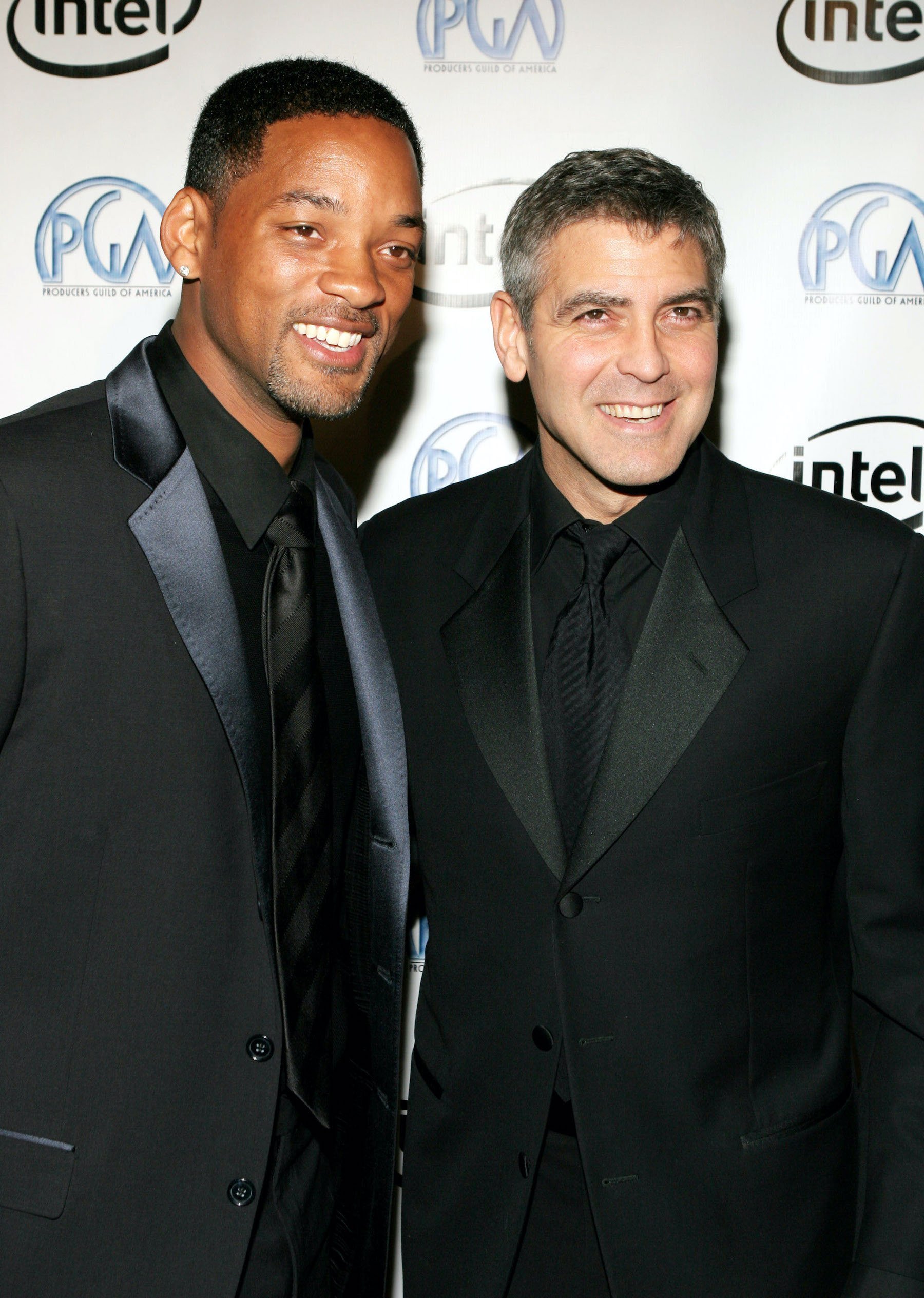 Will Smith and George Clooney at the 2006 Producers Guild Awards