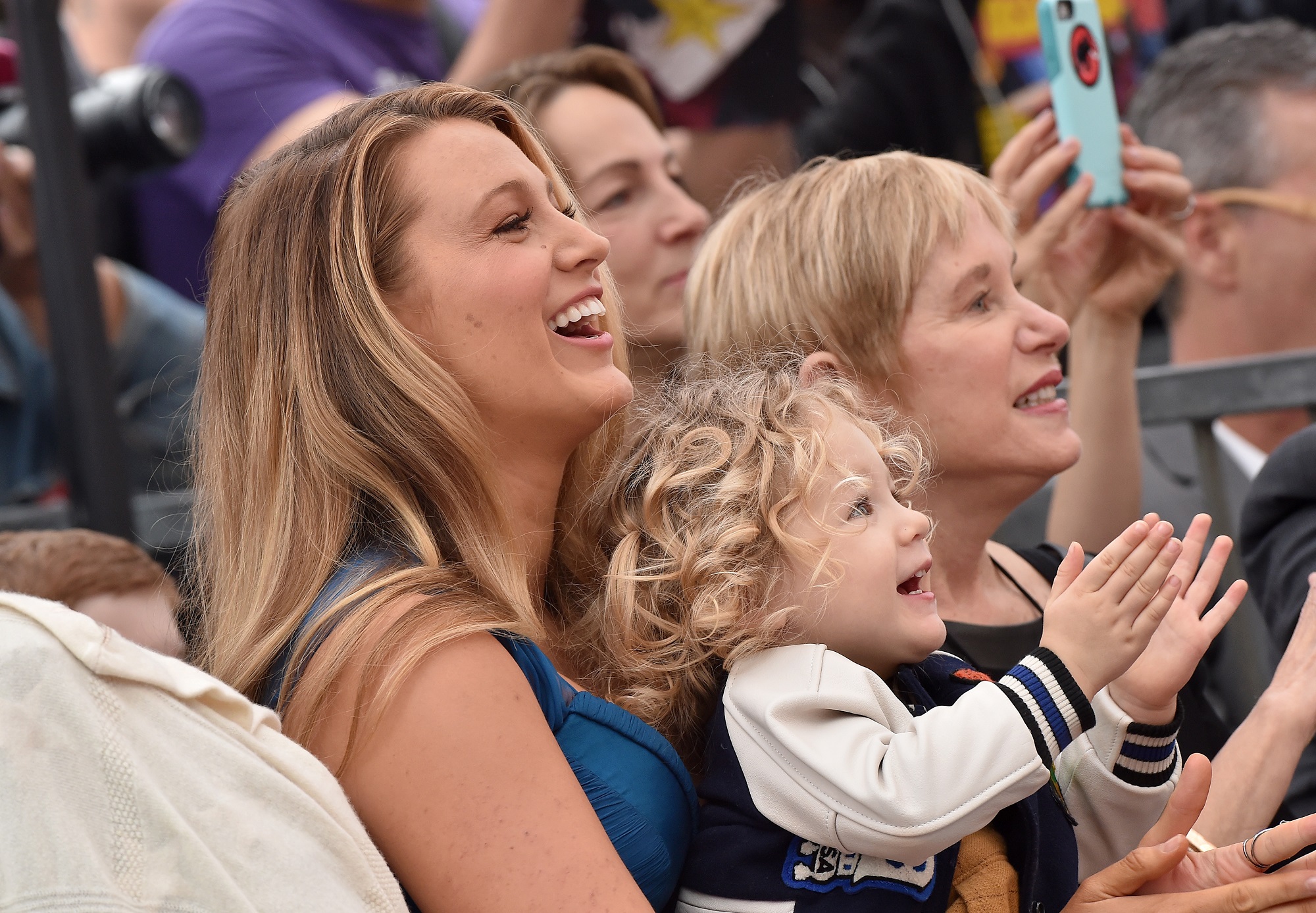 Blake Lively and daughter James Reynolds attend the ceremony honoring Ryan Reynolds with a Star on the Hollywood Walk of Fame on December 15, 2016 in Hollywood, California.