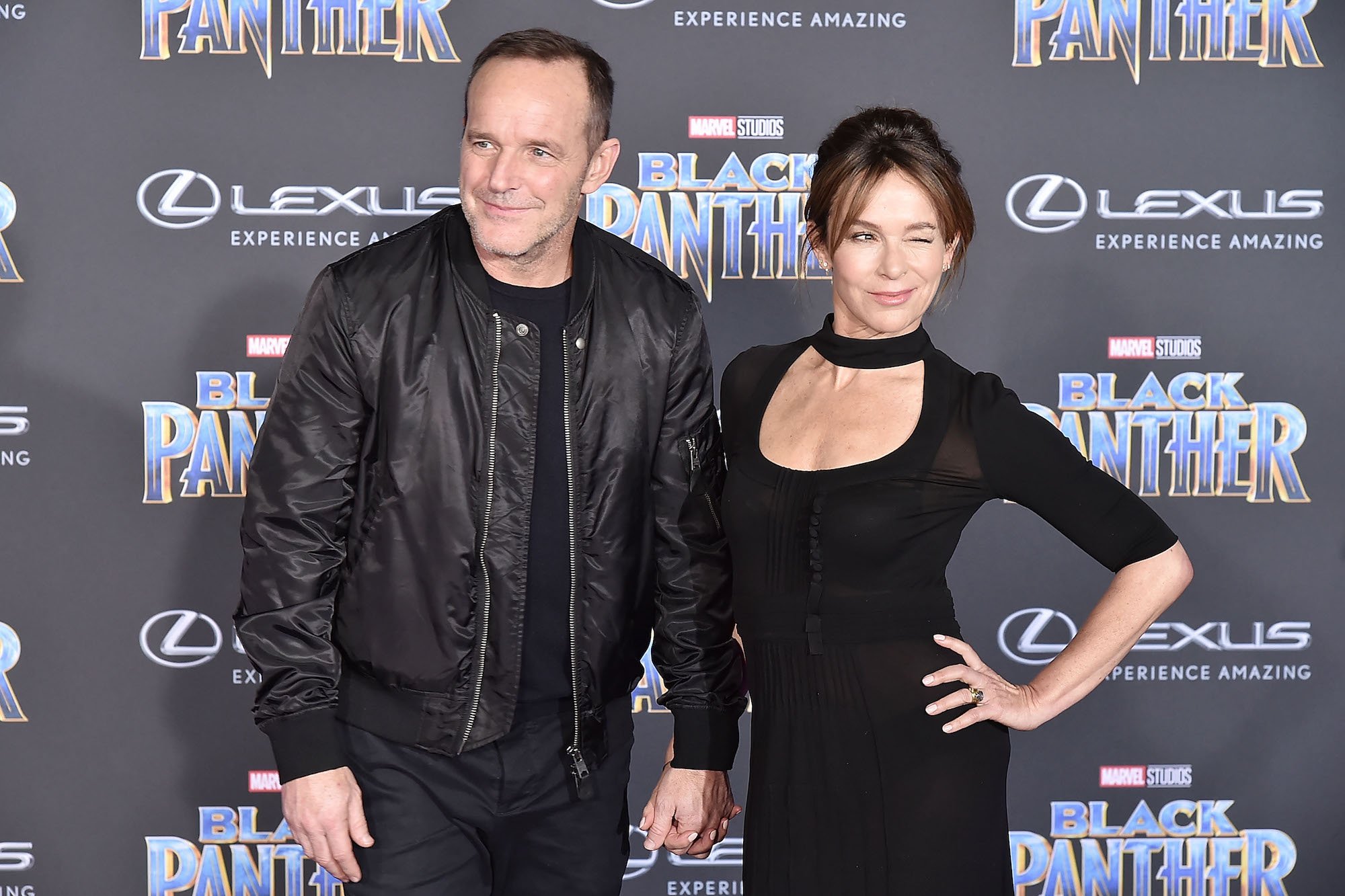 Clark Gregg and Jennifer Grey on the red carpet