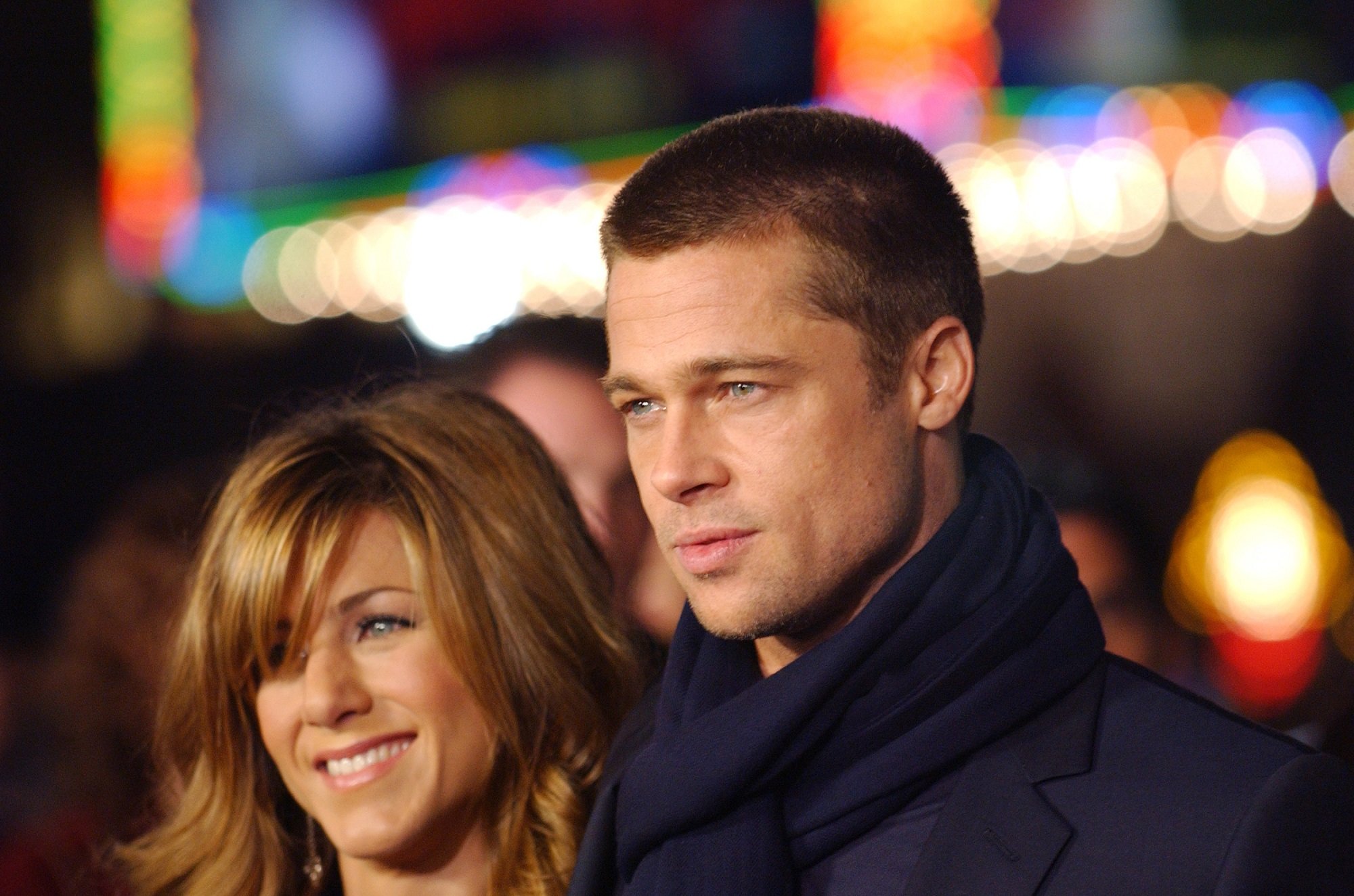 Jennifer Aniston and Brad Pitt during 'Along Came Polly' Los Angeles Premiere at Mann's Chinese Theater in Hollywood, California, United States.
