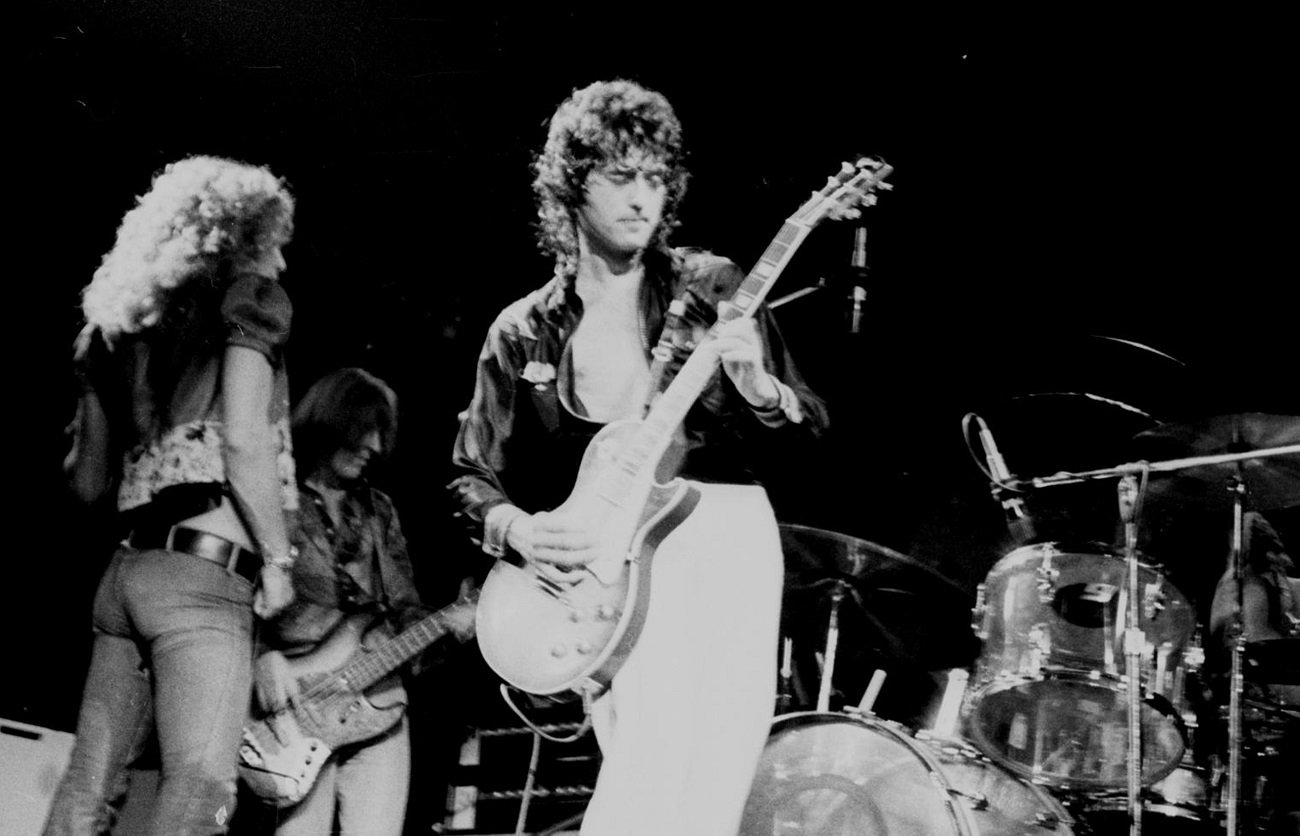 Jimmy Page on stage in 1973