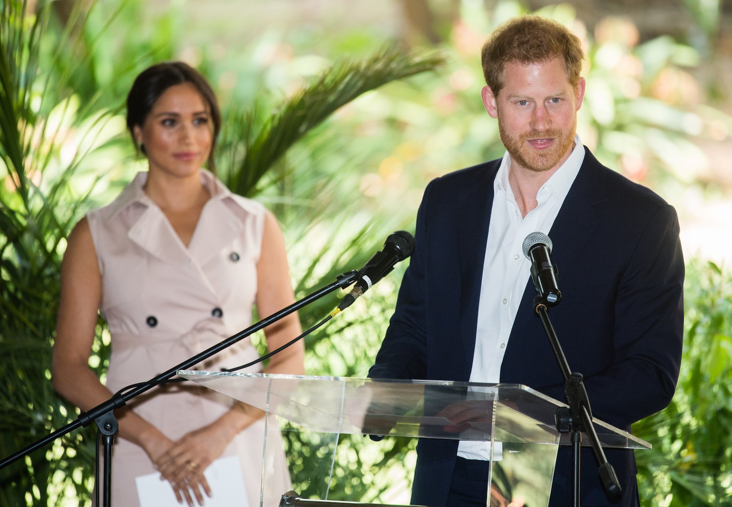 Meghan Markle and Prince Harry visit the British High Commissioner's residence to attend an afternoon reception to celebrate the UK and South Africa