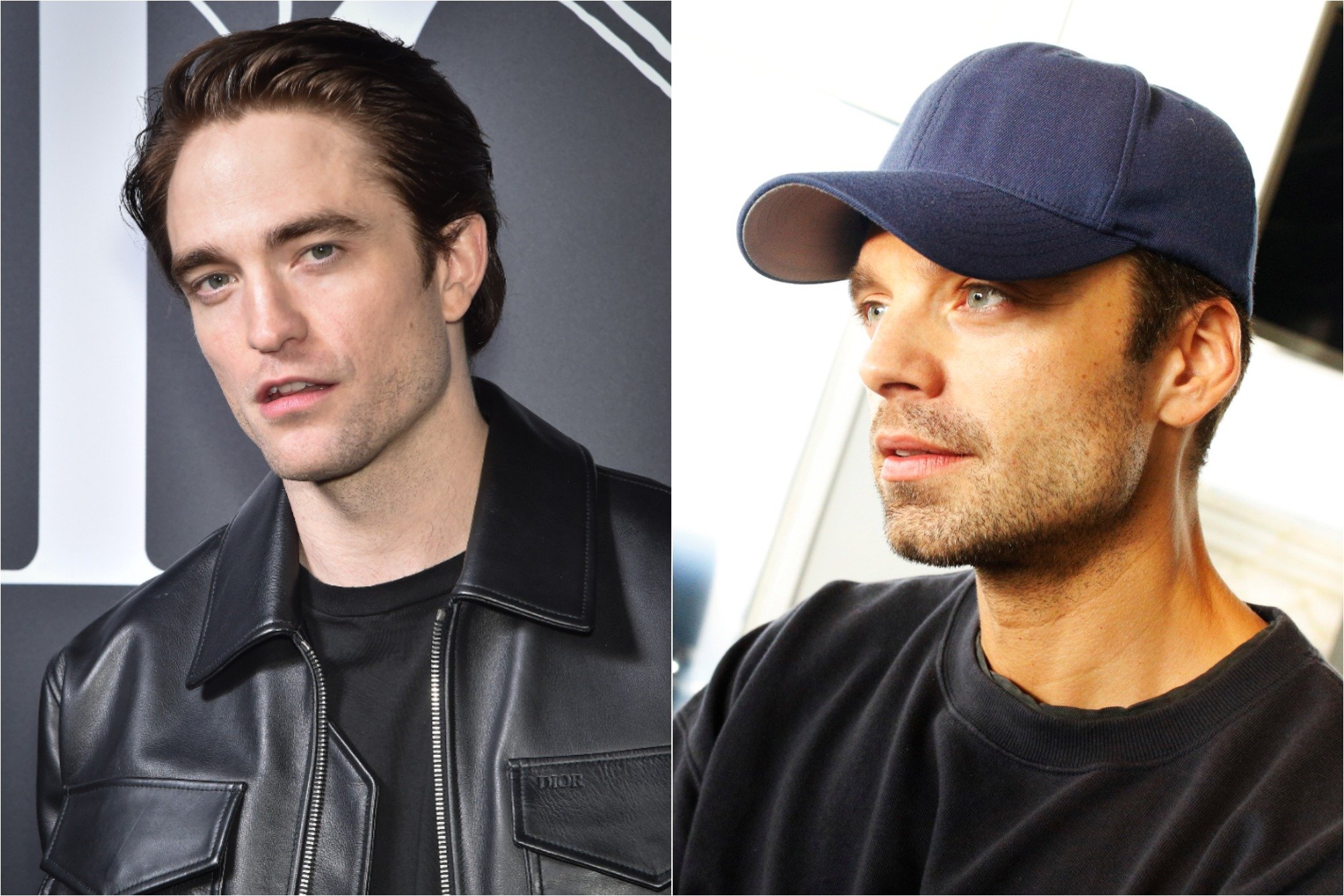 Robert Pattinson at the Dior Homme Menswear Fall/Winter 2020-2021 show, part of Paris Fashion Week on Jan. 17, 2020 / Sebastian Stan at the MDC Productions' 3rd Annual Face Off to Fight Cancer at the Sky Rink at Chelsea Piers on Oct. 27, 2019.