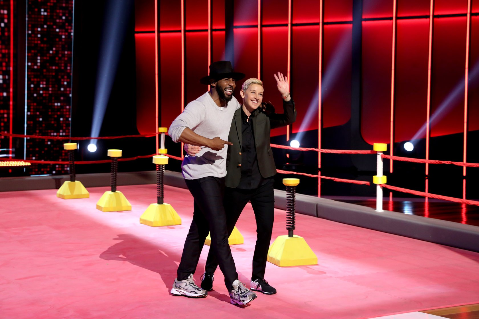 Stephen Boss and Ellen DeGeneres on 'Ellen's Game of Games'