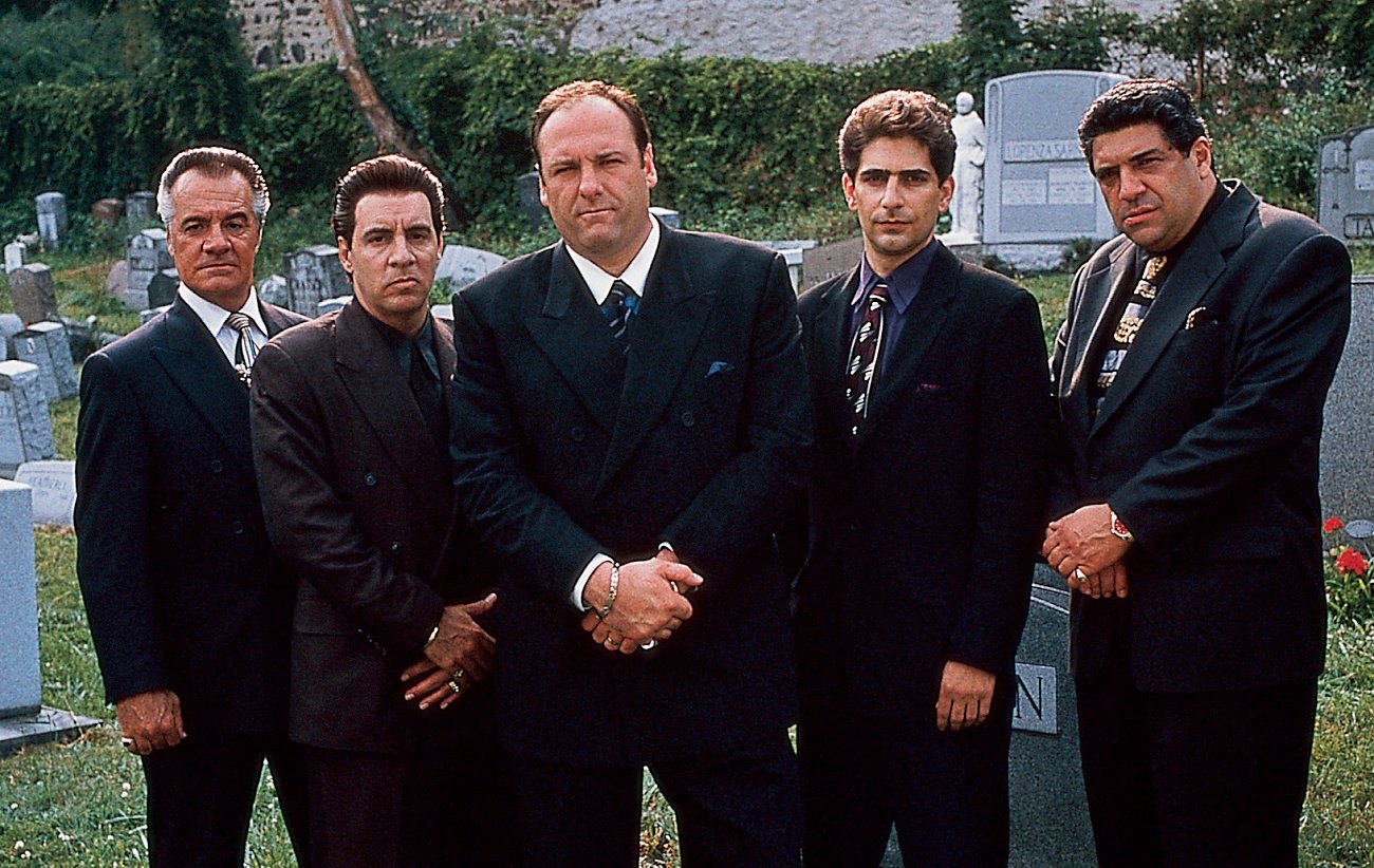 'Sopranos' cast posed in cemetery