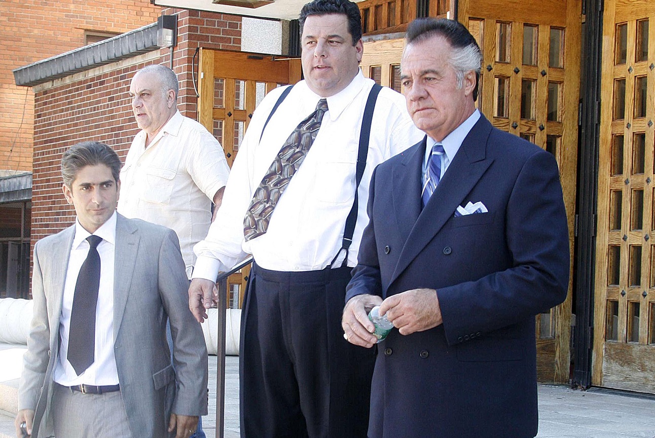 Tony Sirico and 'Sopranos' co-stars on location