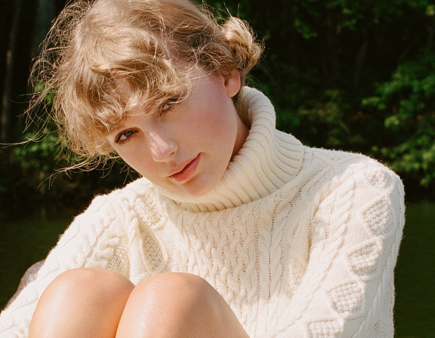 Taylor Swift poses for 'Folklore' promotional artwork