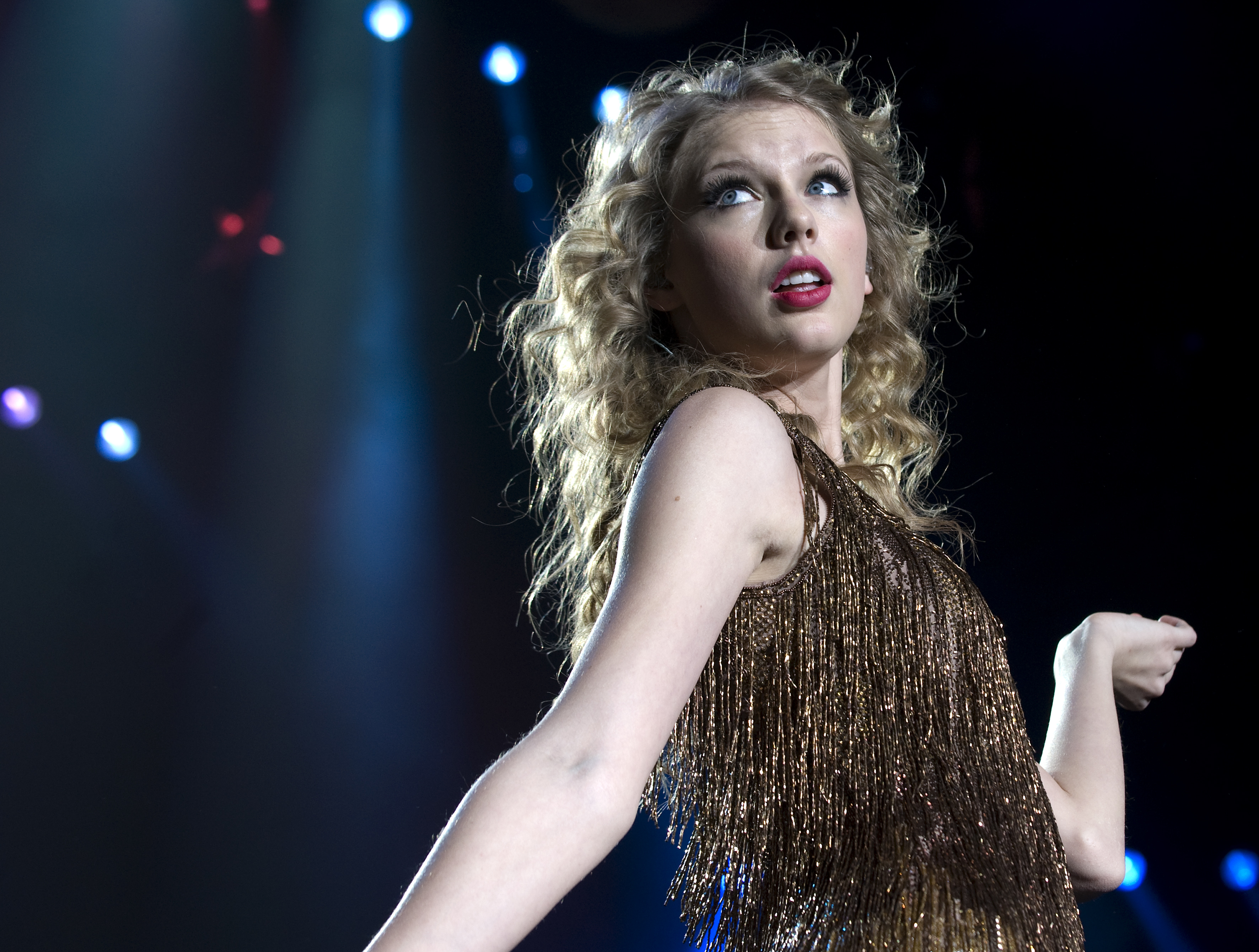 Taylor Swift performs live on stage at Ahoy in Rotterdam, Netherlands during her Speak Now World Tour on 7th March 2011.