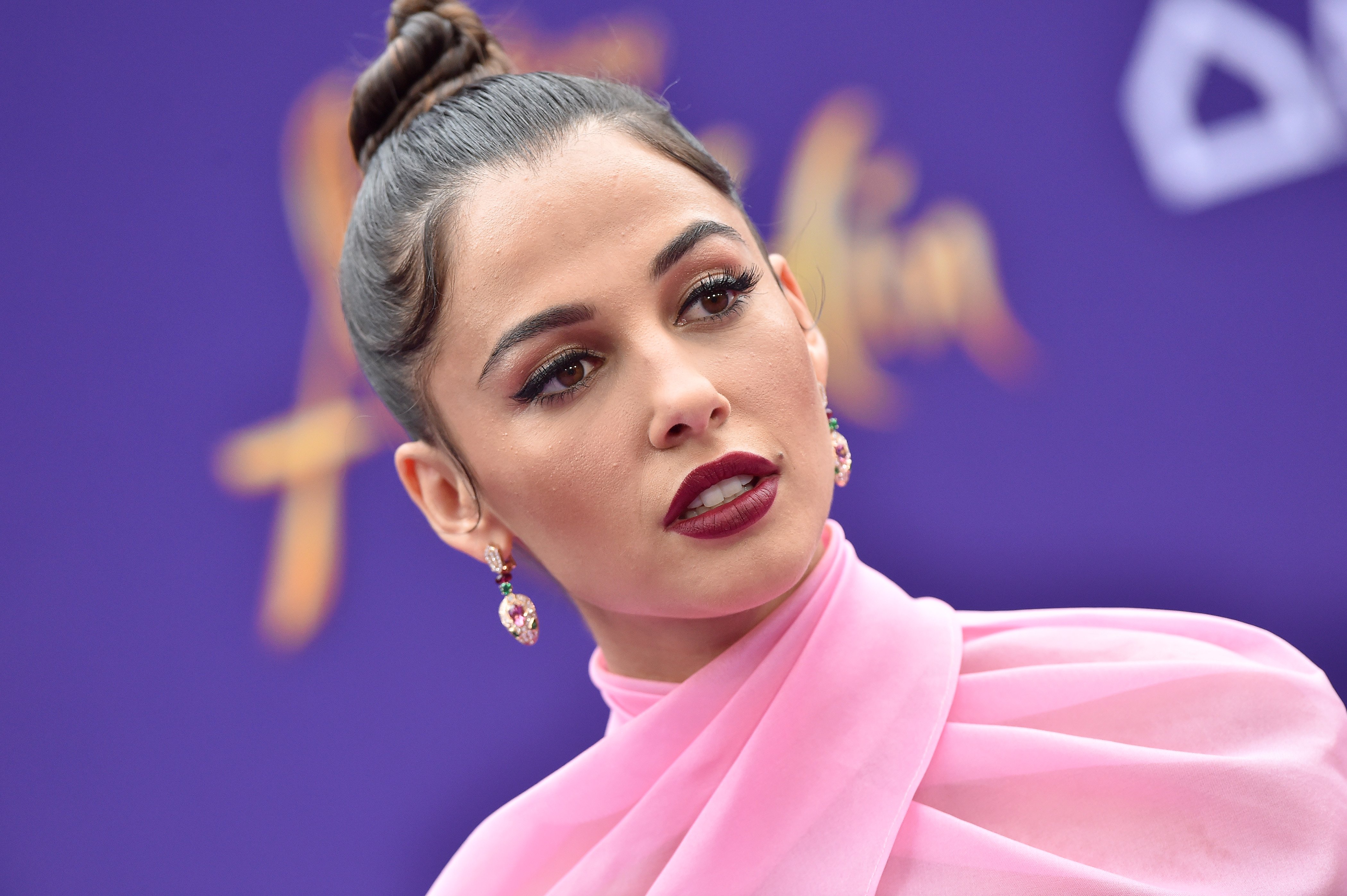 Naomi Scott attends the premiere of Disney's 'Aladdin'