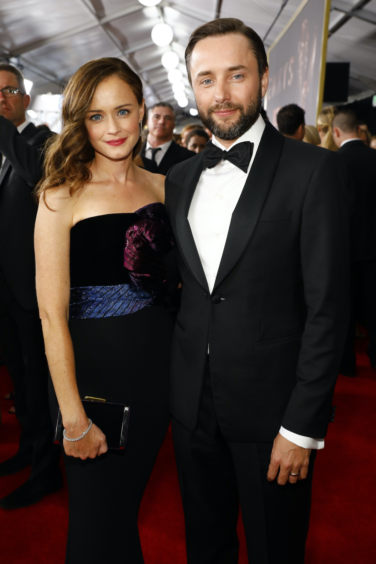 Alexis Bledel and Vincent Kartheiser at the 2017 Emmy Awards