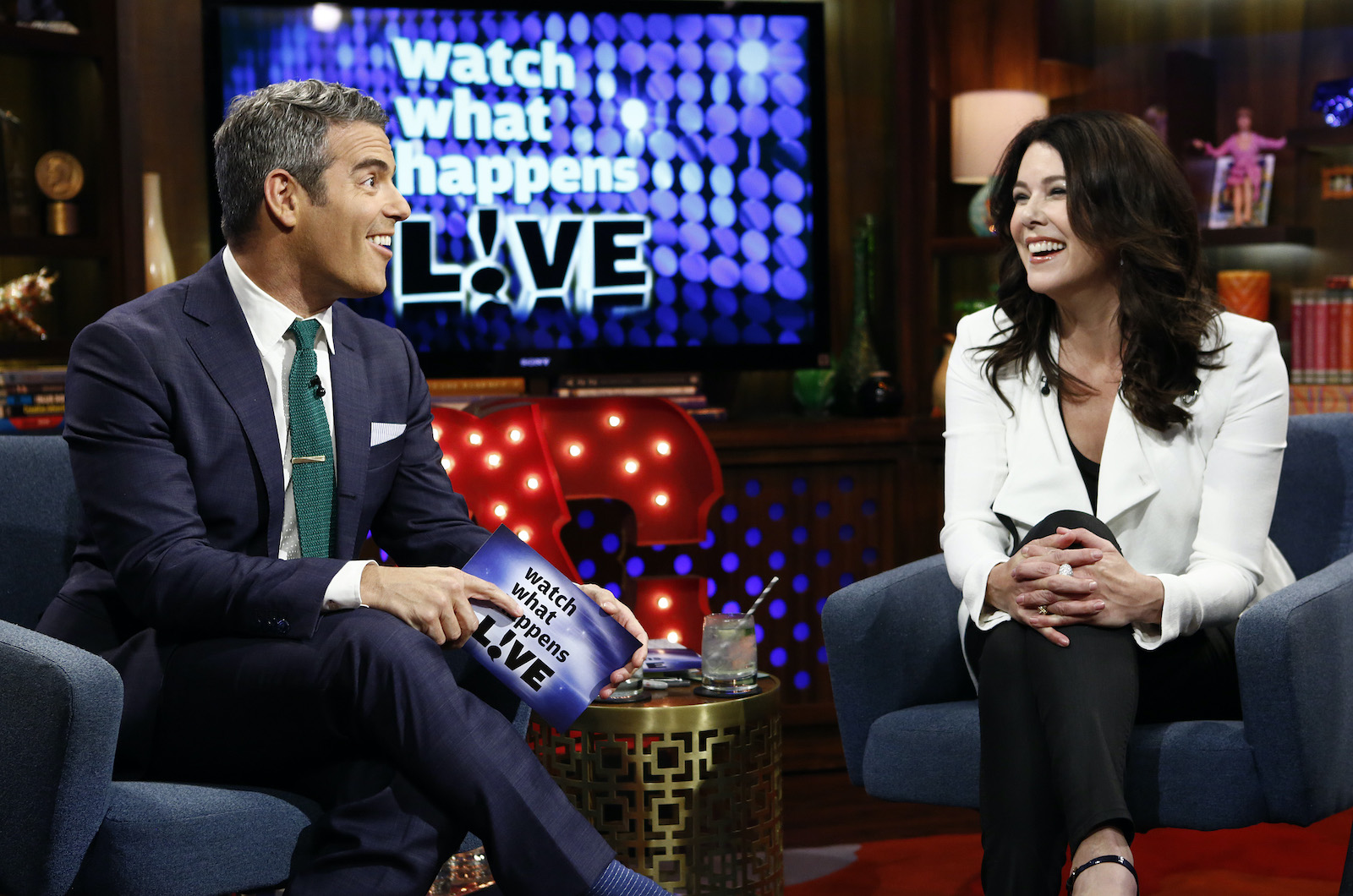 Andy Cohen and Lauren Graham on 'Watch What Happens Live With Andy Cohen'