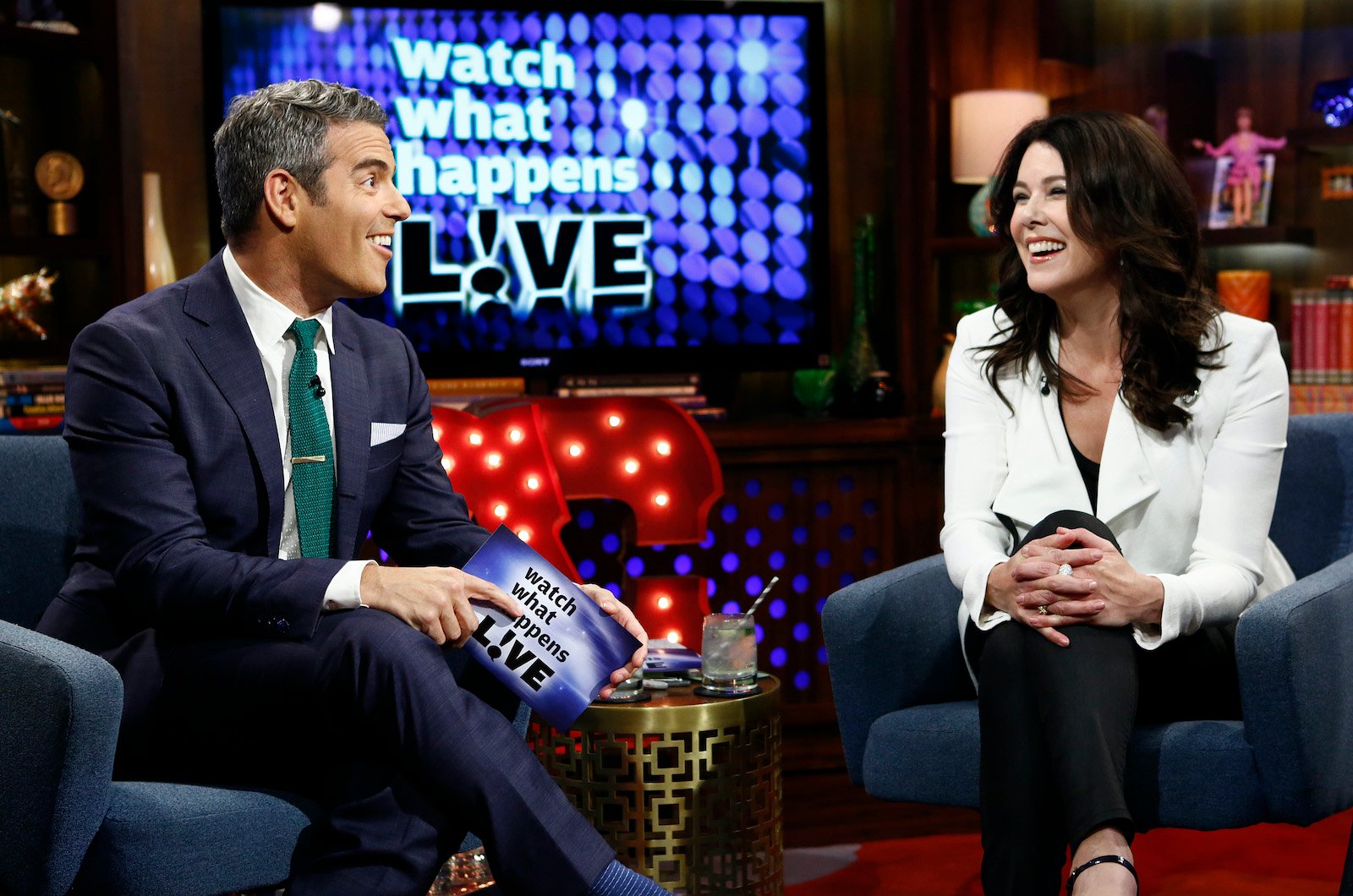 Andy Cohen and Lauren Graham on 'Watch What Happens Live With Andy Cohen'