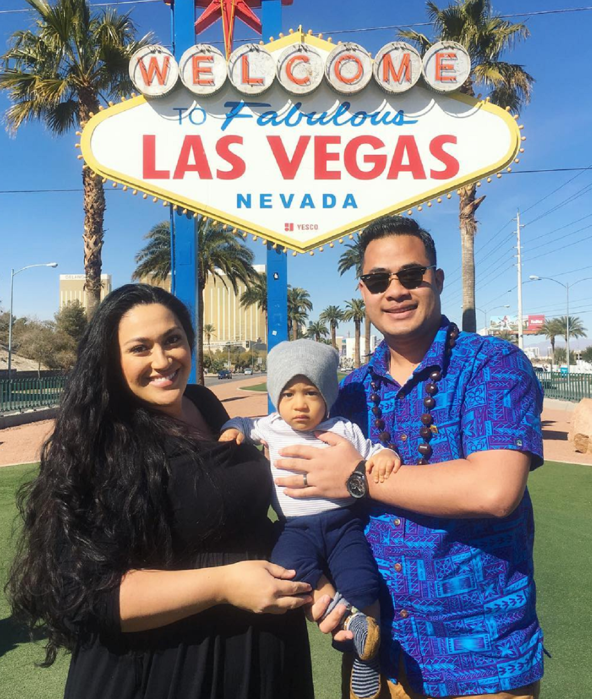 Kalani Faagata, Asuelu Pulaa, and baby Oliver