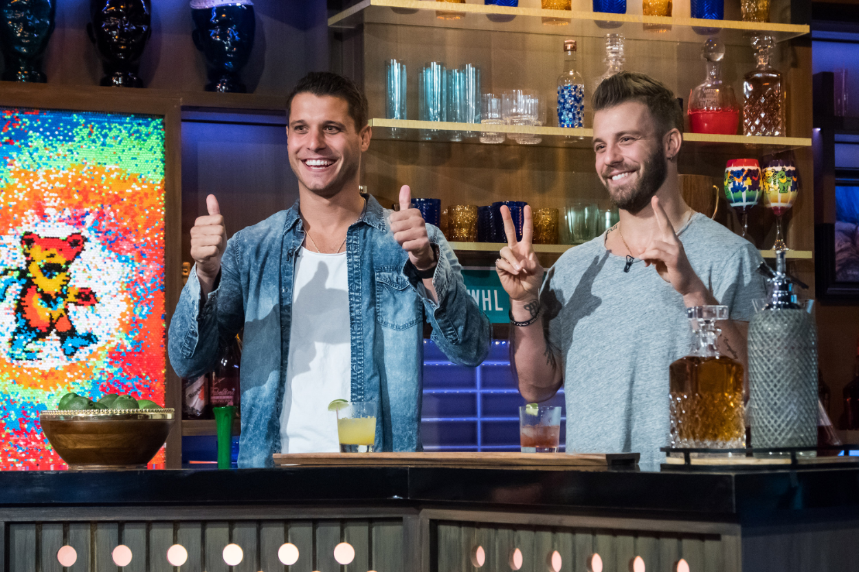 Watch What Happens Live with Andy Cohen. Pictured: Cody Calafiore and Paulie Calafiore