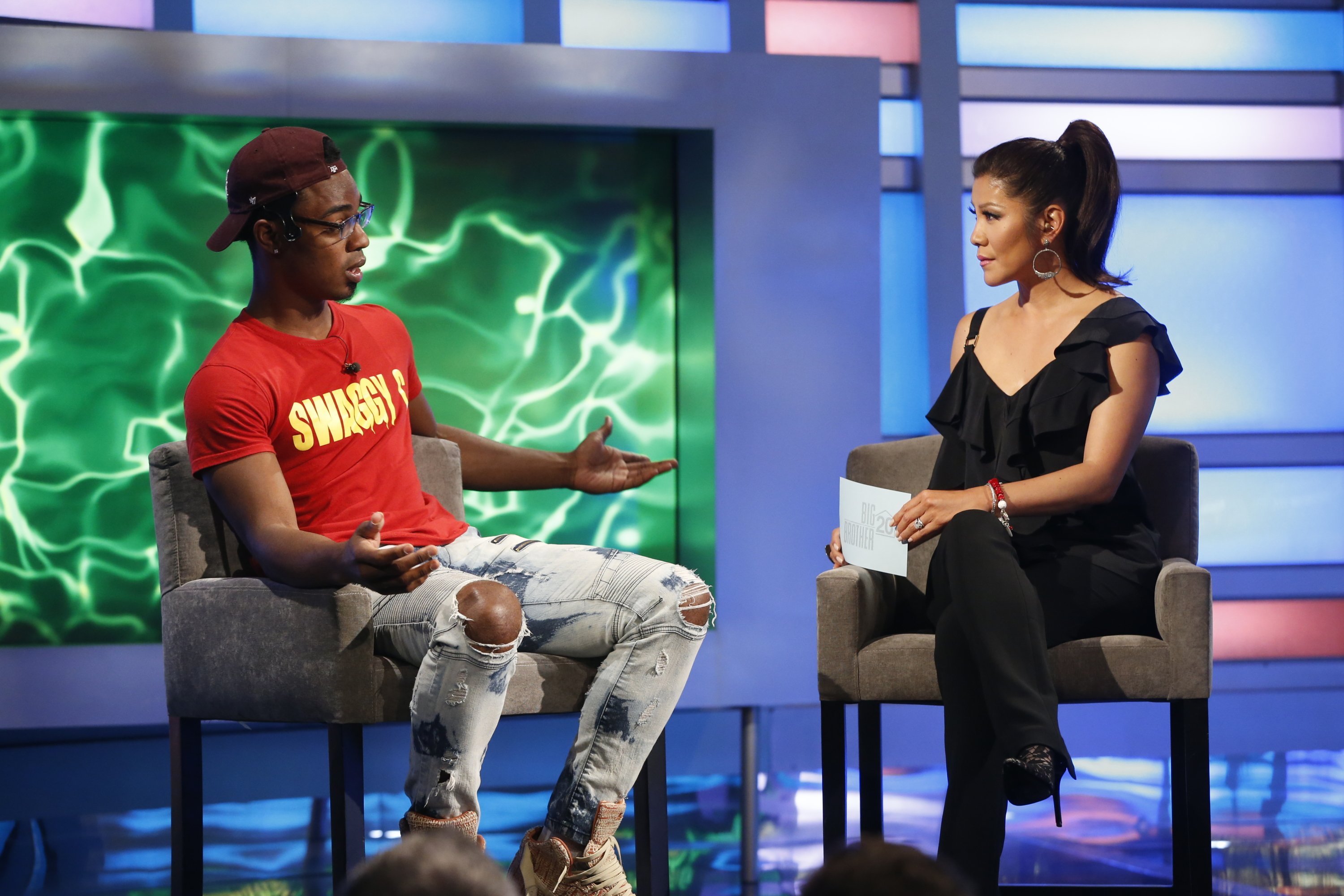 Host Julie Chen interviews Chris Williams, the second houseguest to be evicted from the Big Brother house