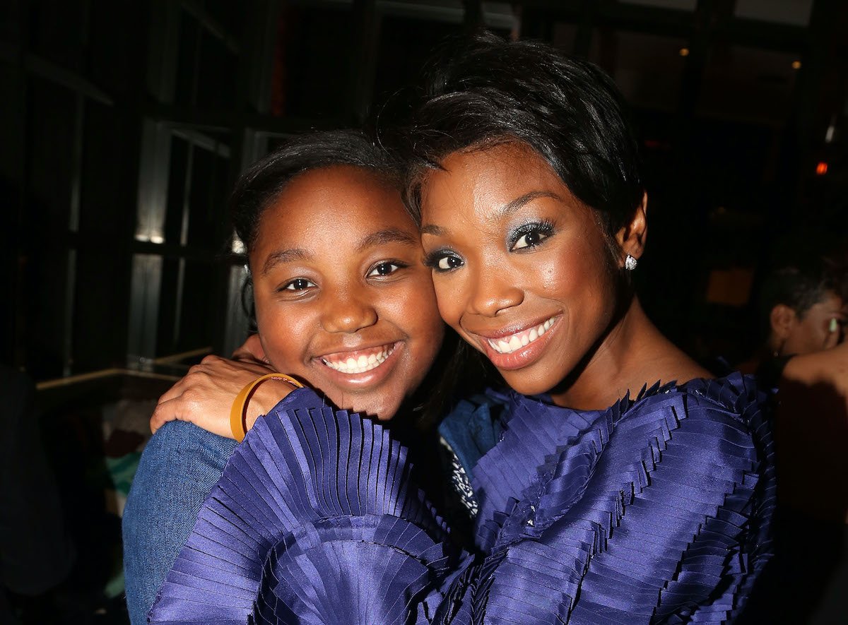 Sy'rai Iman Smith and mother Brandy Norwood pose at the Opening Night After Party for Brandy's debut in "Chicago" on Broadway (2015)