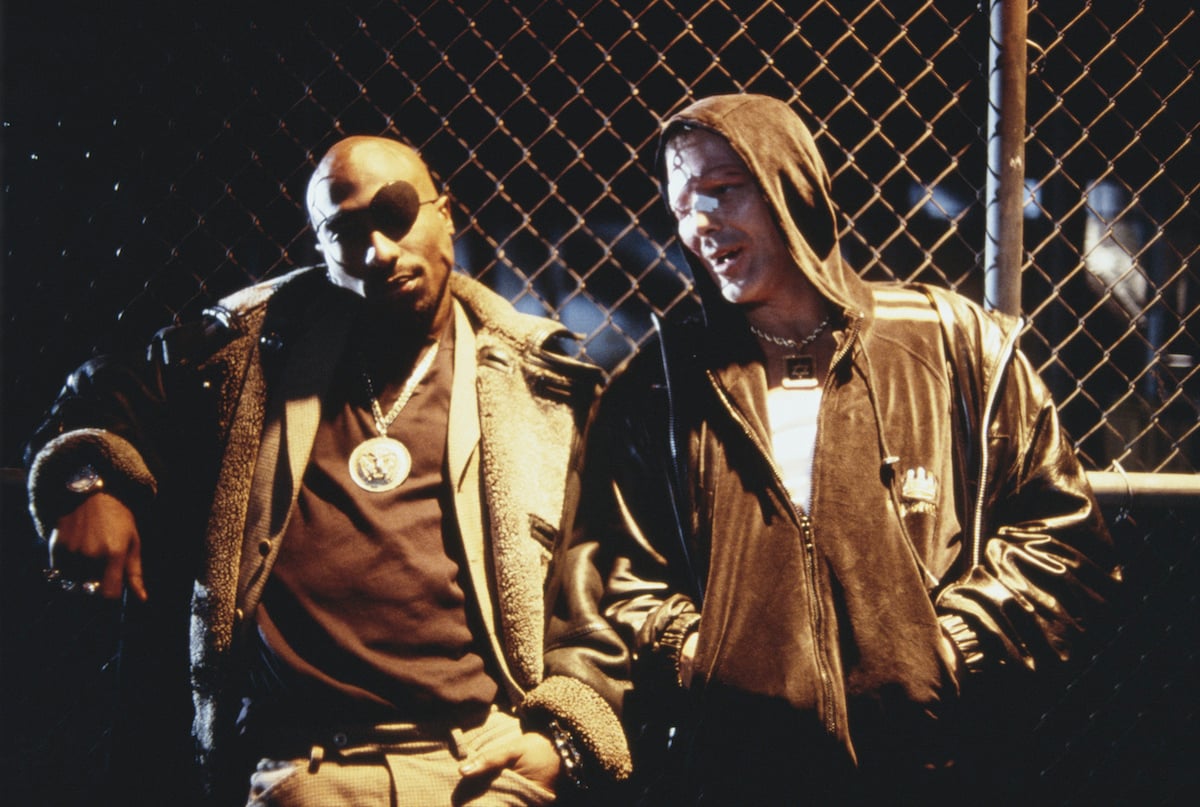 Mickey Rourke and Tupac Shakur in 'Bullet'
