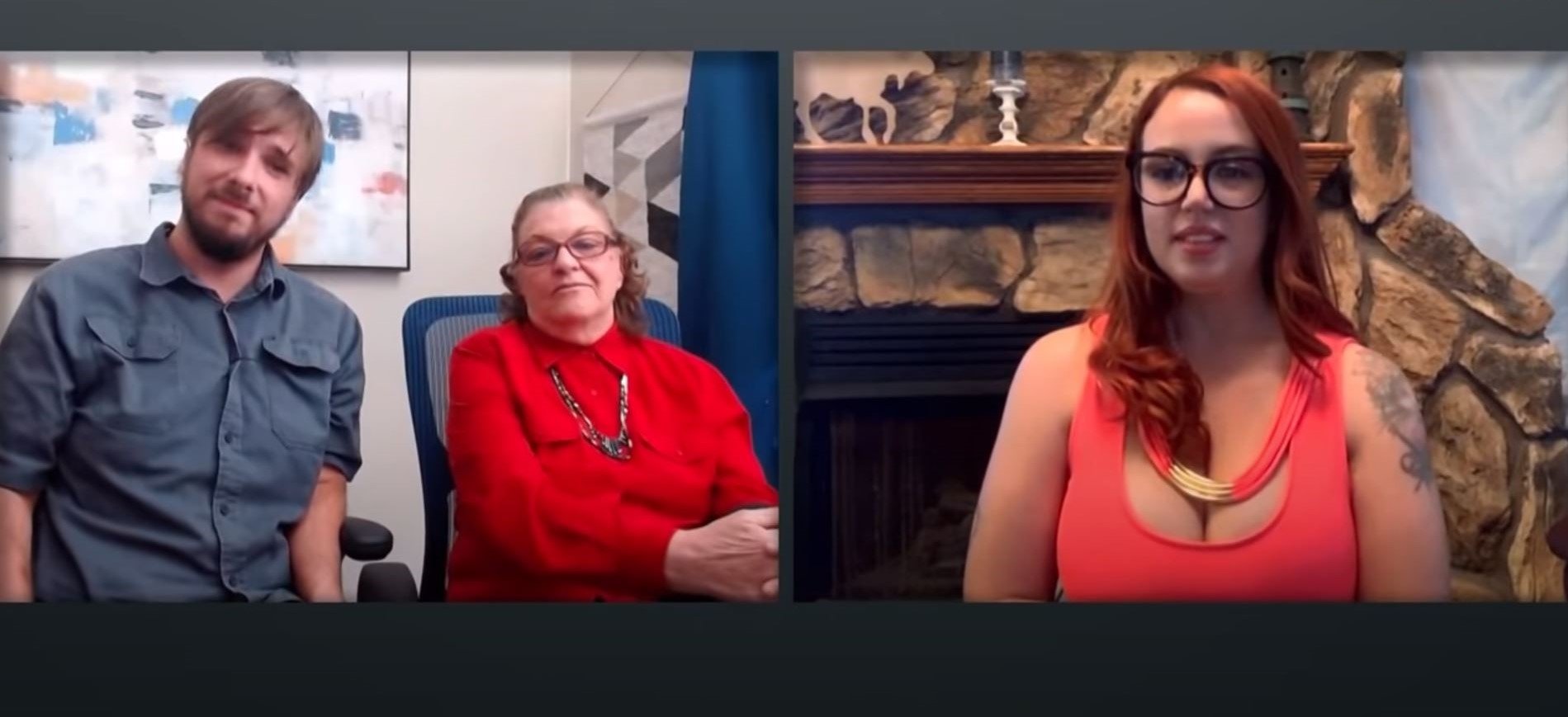 Colt and Debbie Johnson and Jess Caroline in the 90 Day Fiancé Tell All  