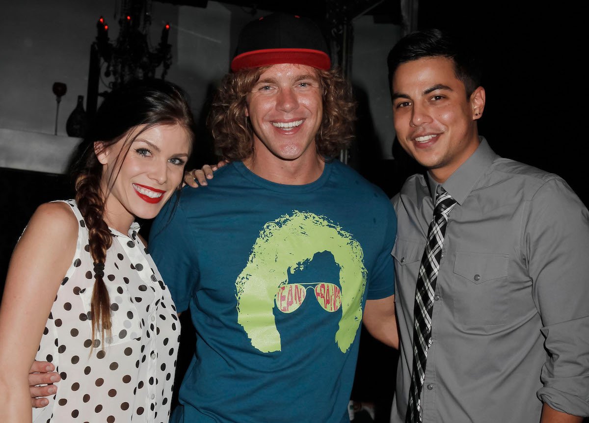 Dani Briones and Frank Eudy and Dominic Briones attend the 'Big Brother' wrap party