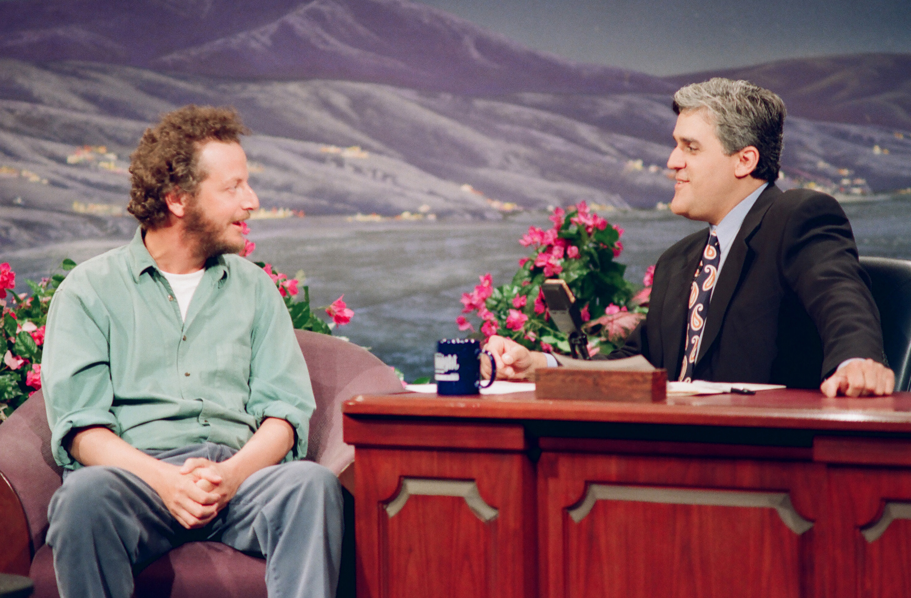 Daniel Stern sits down for an interview with Jay Leno