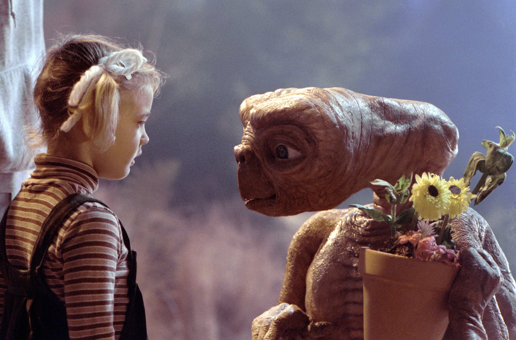 Drew Barrymore and E.T. from 'E.T. the Extra-Terrestrial'
