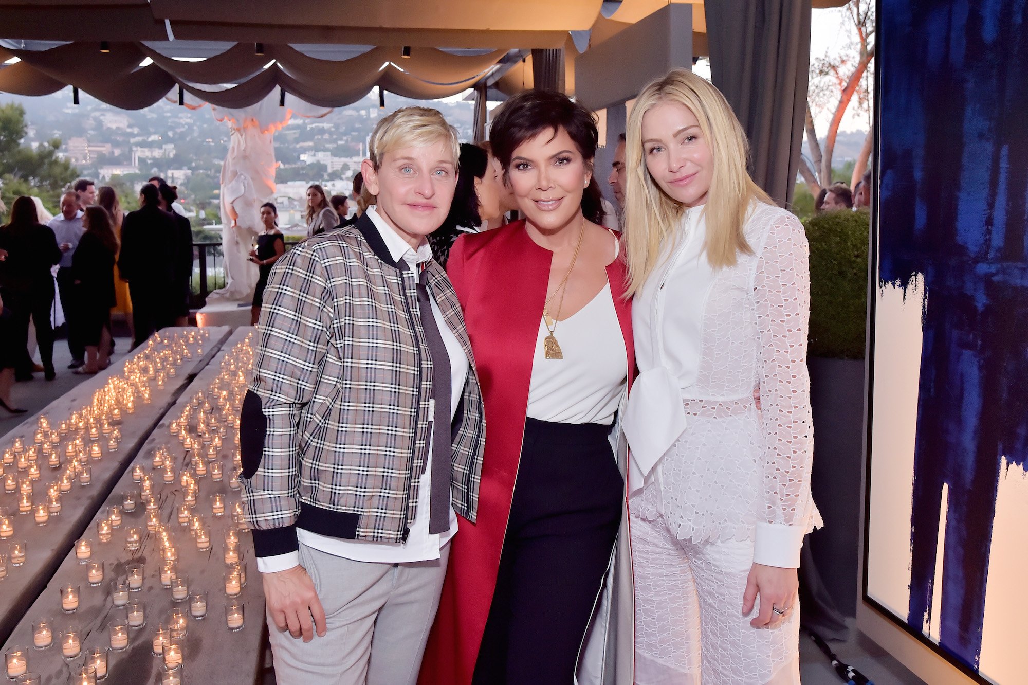 (L-R) Ellen DeGeneres, Kris Jenner and Portia de Ross