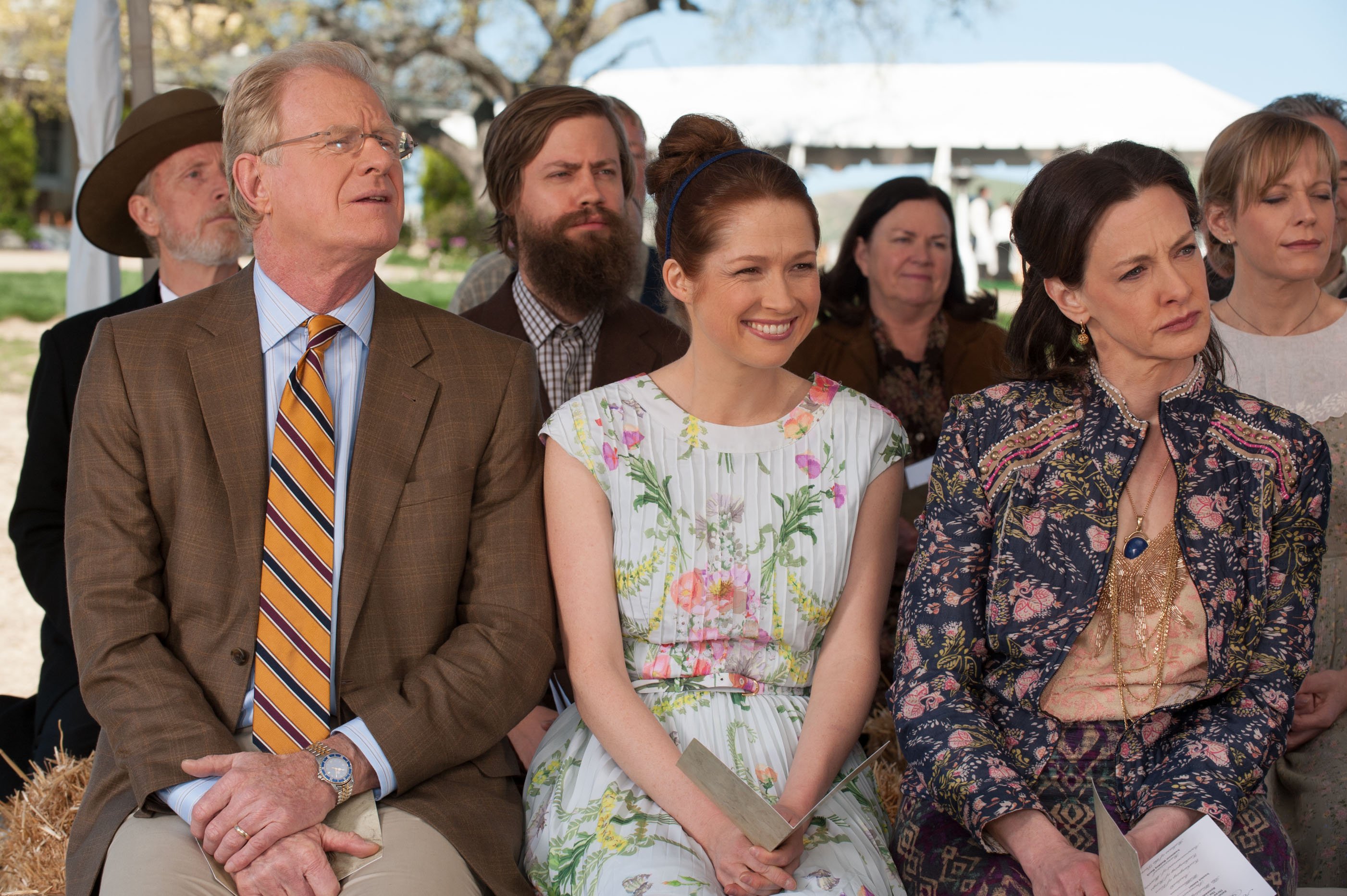 Ed Begley Jr. as Martin, Ellie Kemper as Erin Hannon, Joan Cusack as Fran 