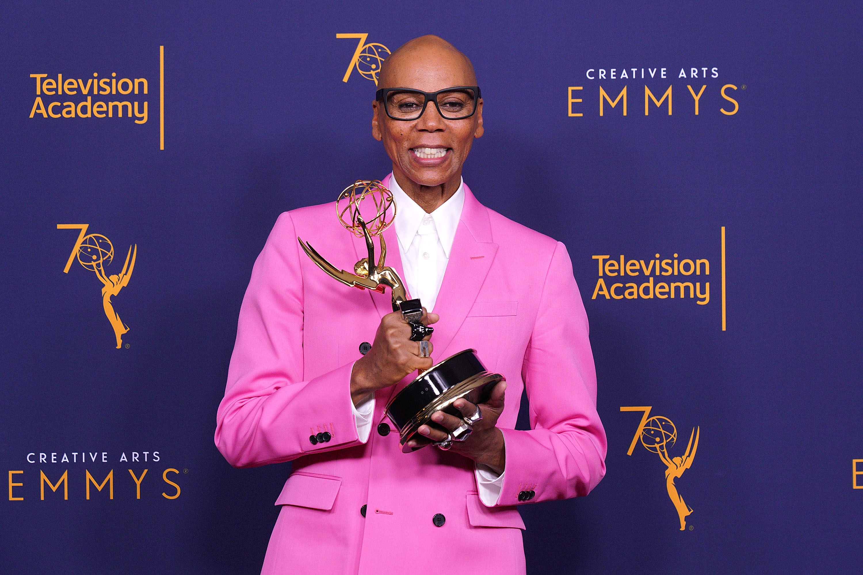RuPaul Charles, winner of the award for outstanding host for a reality or reality-competition program for 'RuPaul's Drag Race'