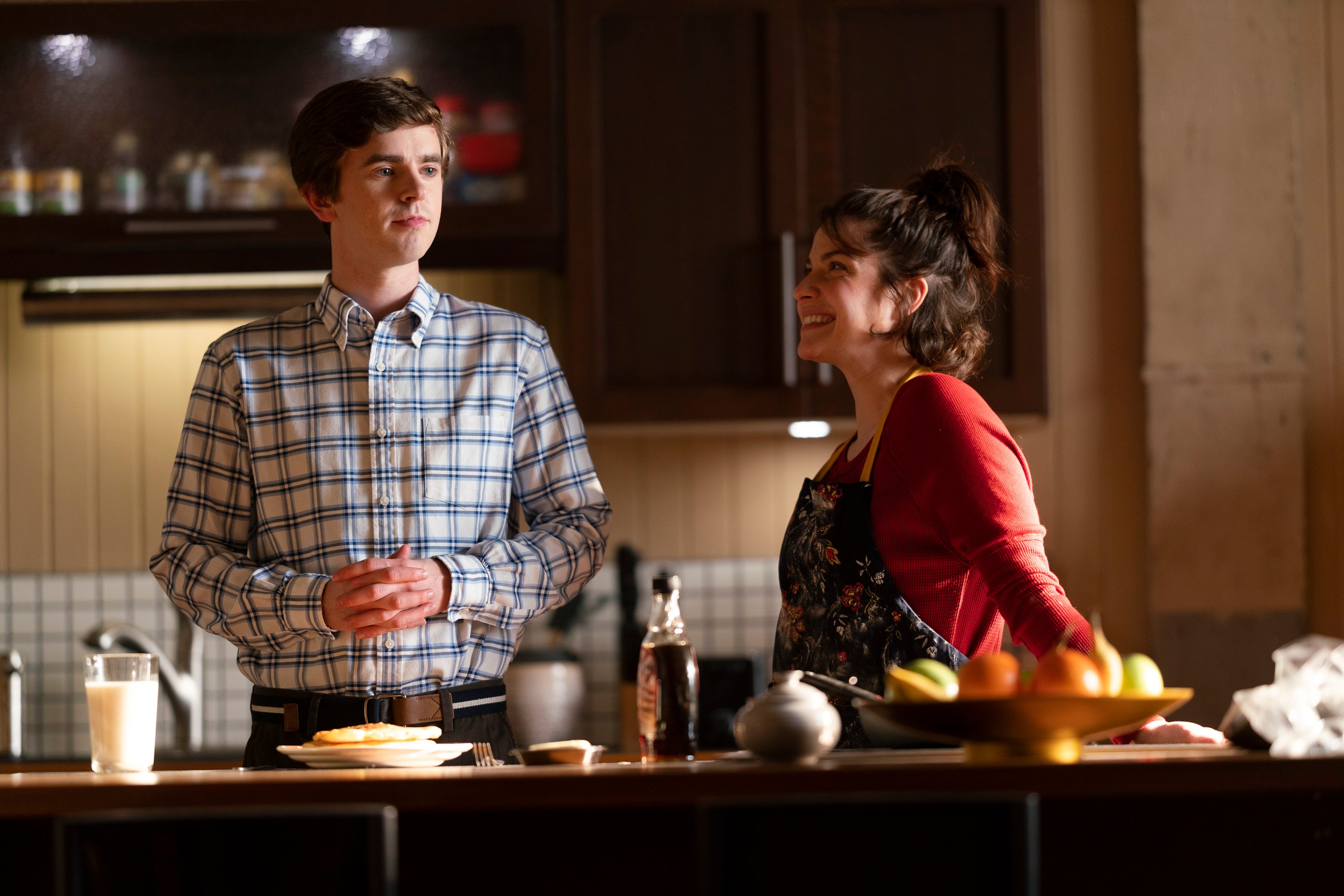 Freddie Highmore and Paige Spara on 'The Good Doctor' | David Bukach via Getty Images